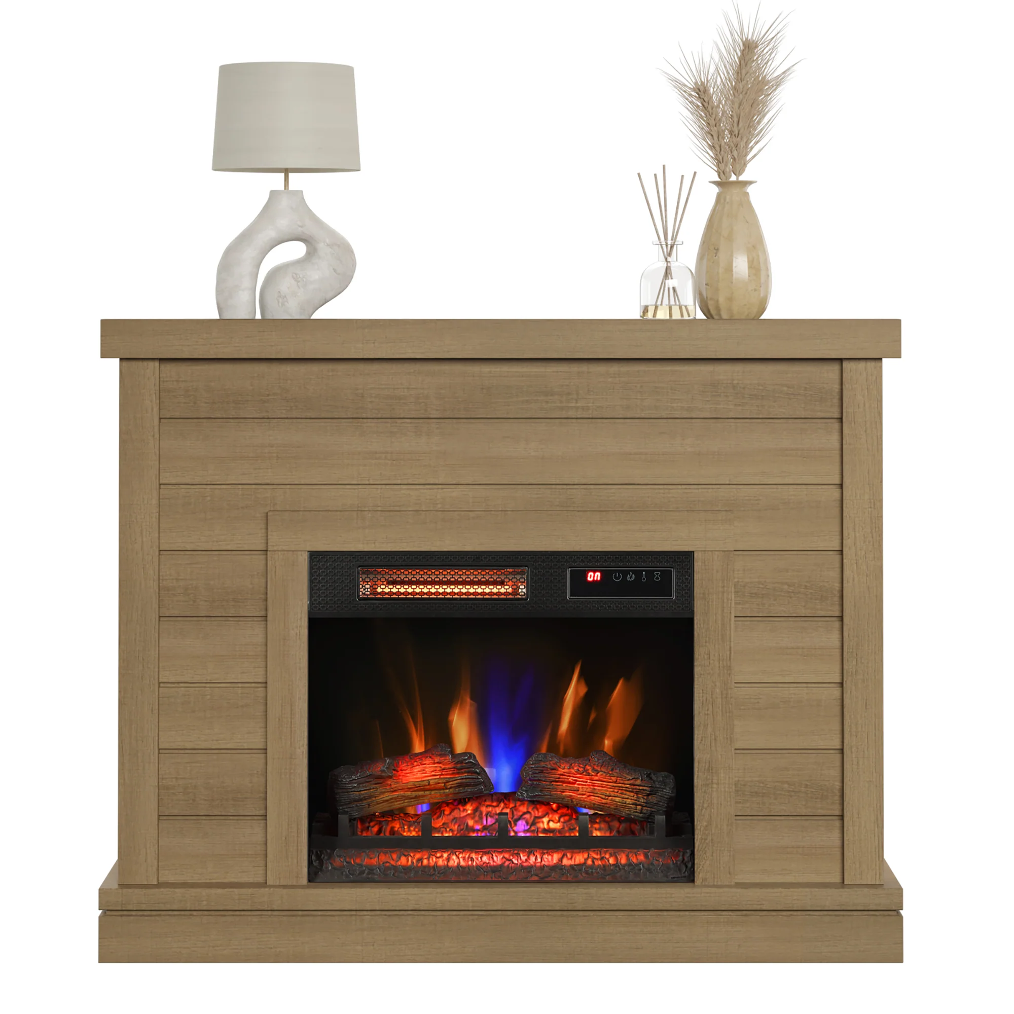 duraflame® Farmhouse Shiplap Electric Fireplace Wall Mantel - Image 17