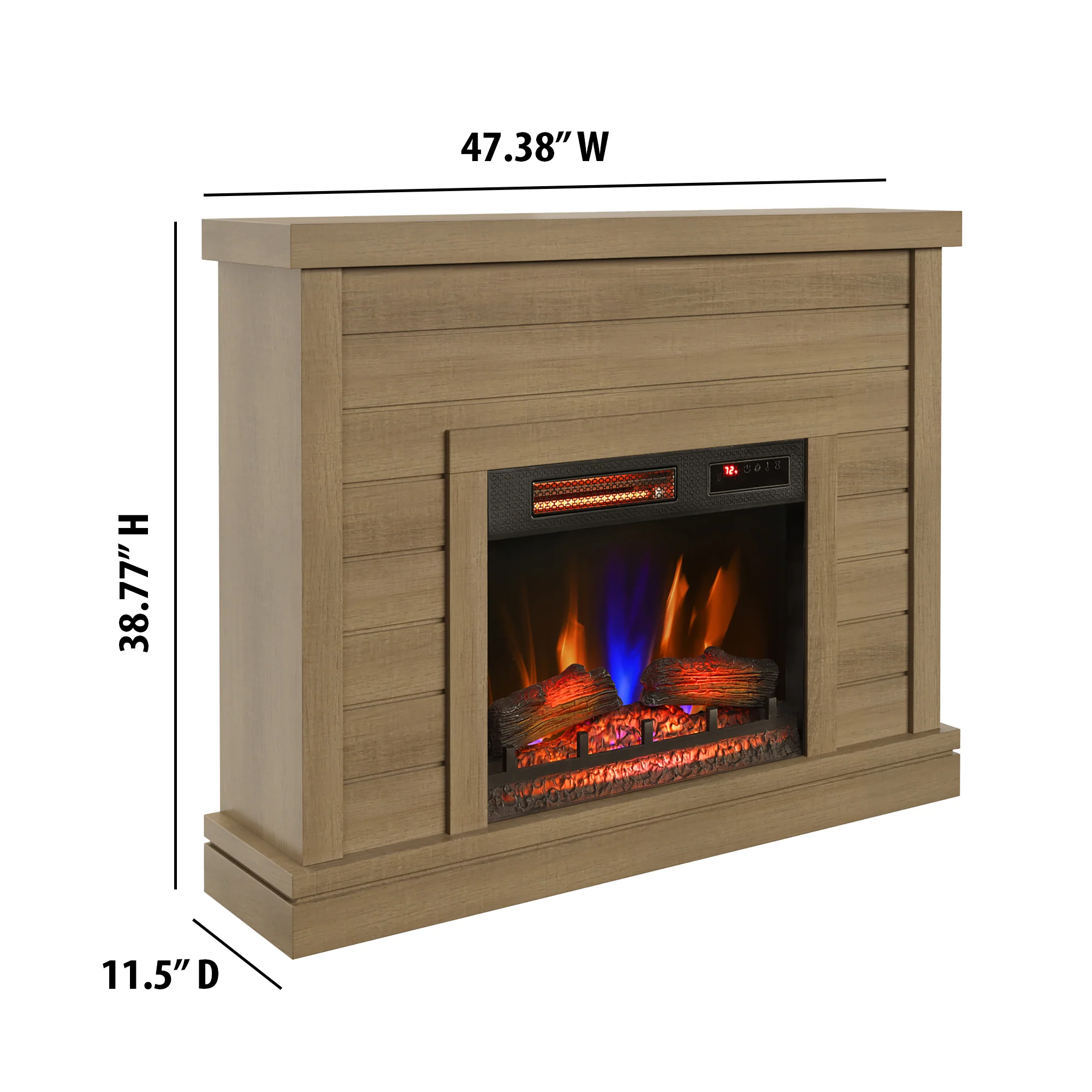 duraflame® Farmhouse Shiplap Electric Fireplace Wall Mantel - Image 19