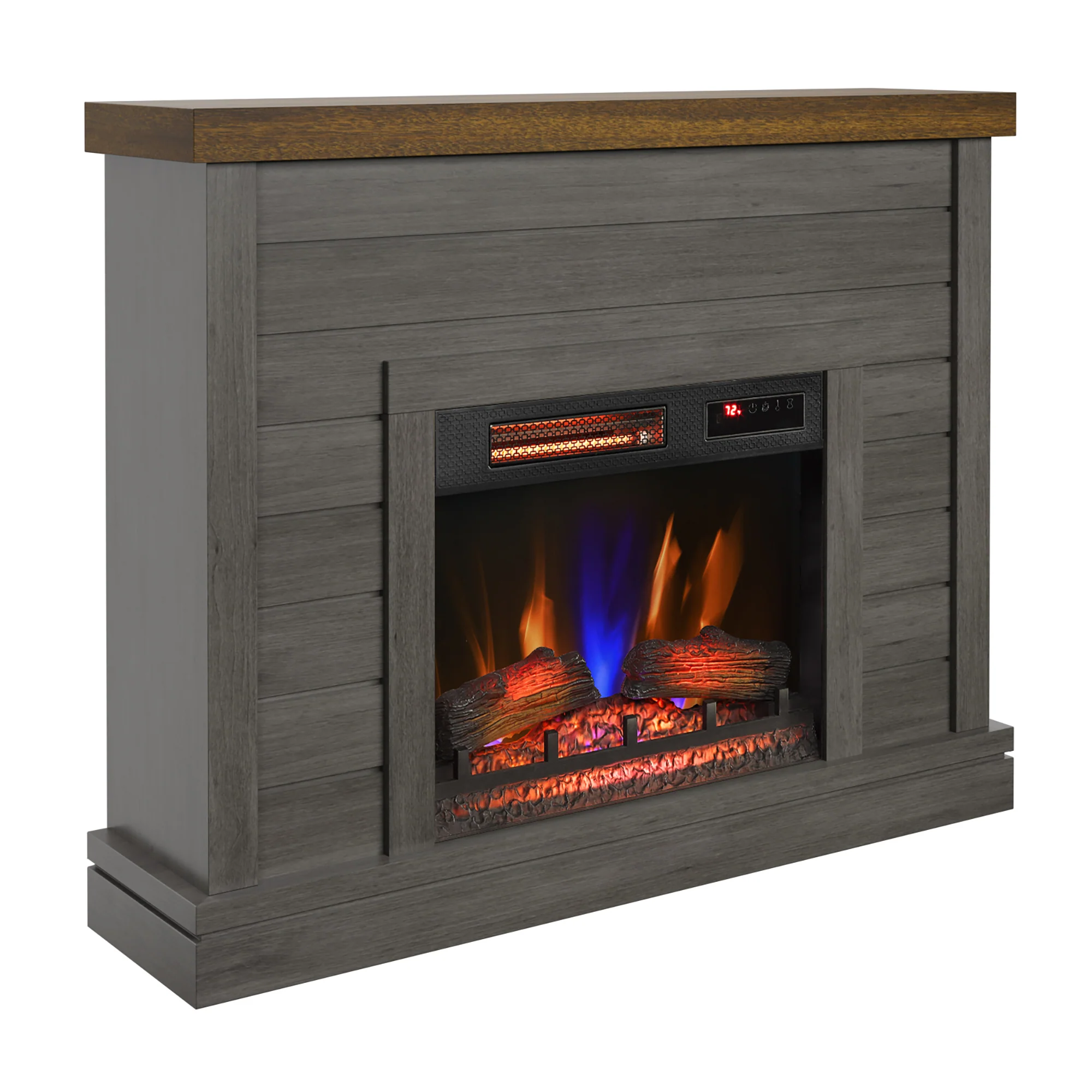 duraflame® Farmhouse Shiplap Electric Fireplace Wall Mantel - Image 24