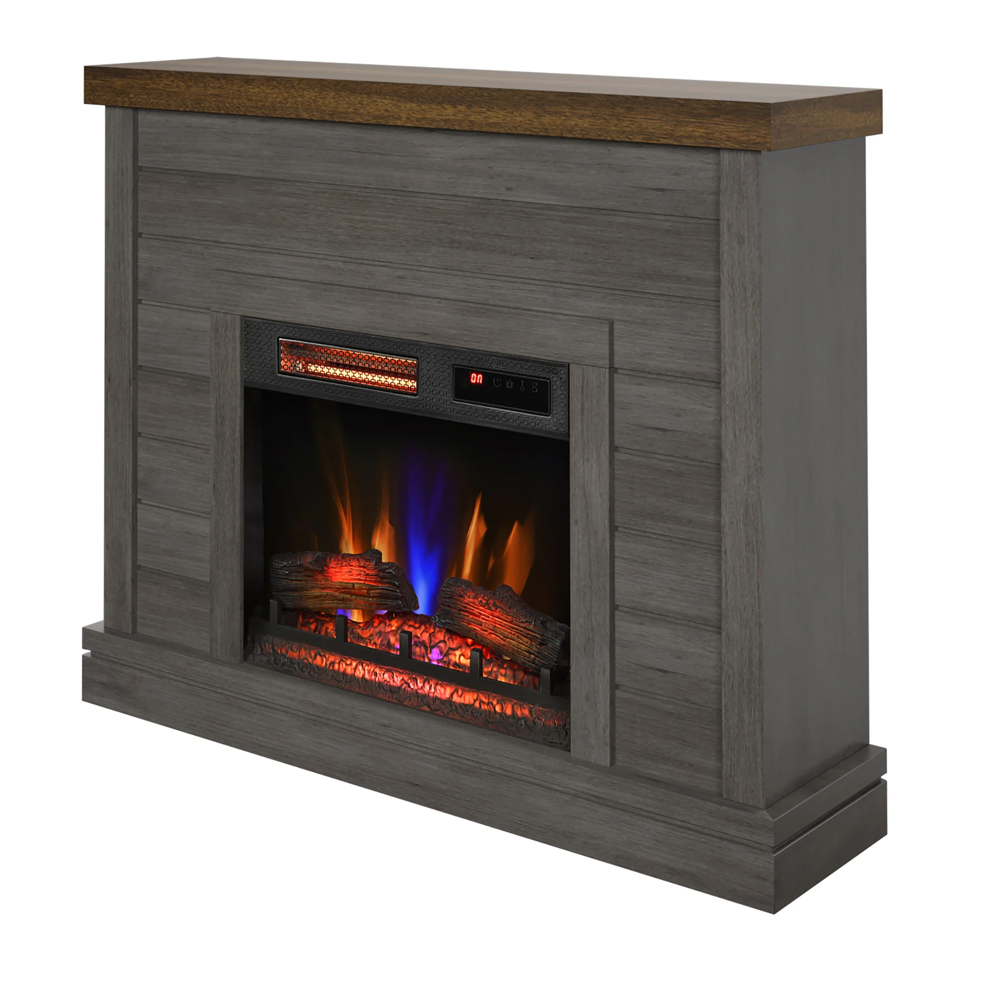 duraflame® Farmhouse Shiplap Electric Fireplace Wall Mantel - Image 26