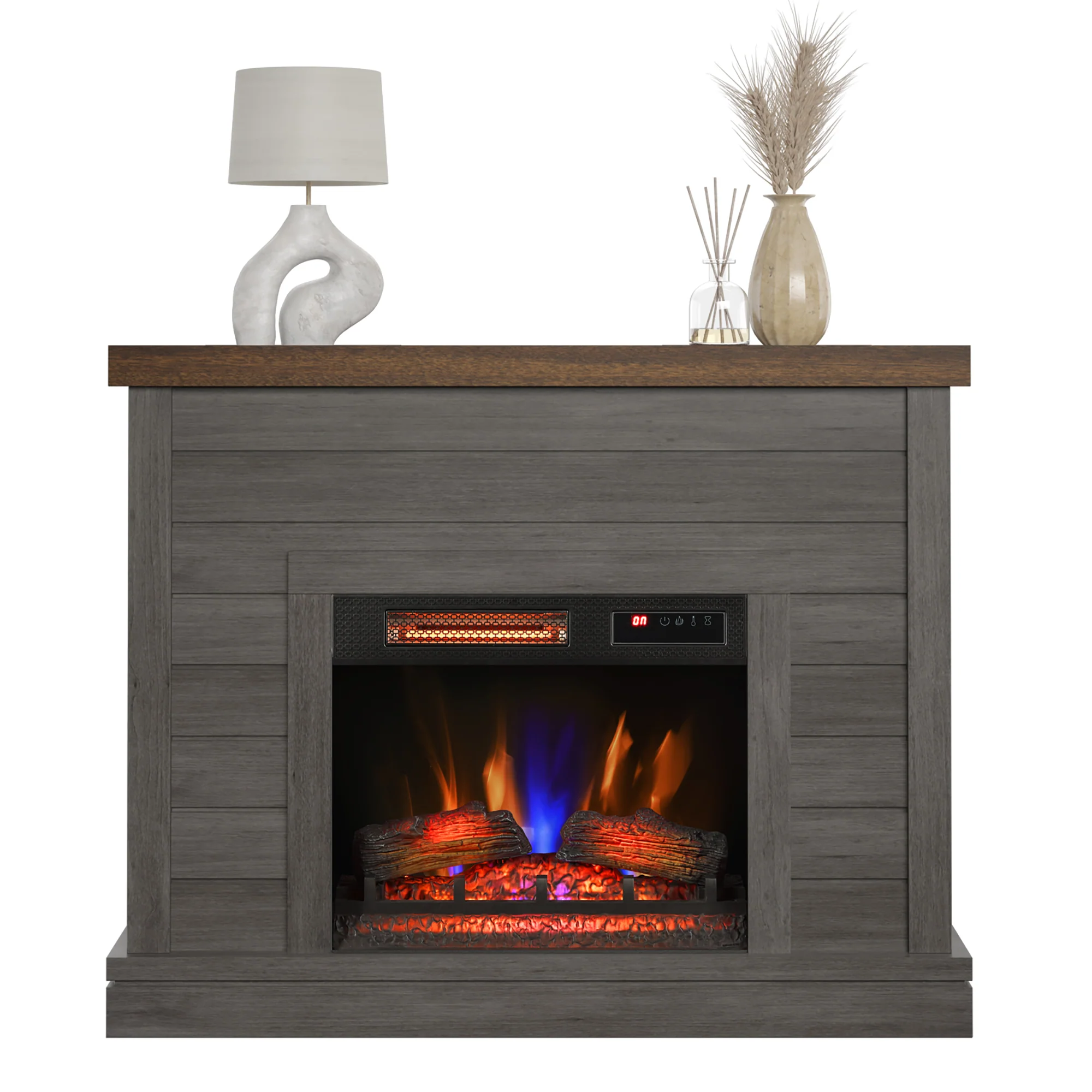 duraflame® Farmhouse Shiplap Electric Fireplace Wall Mantel - Image 27