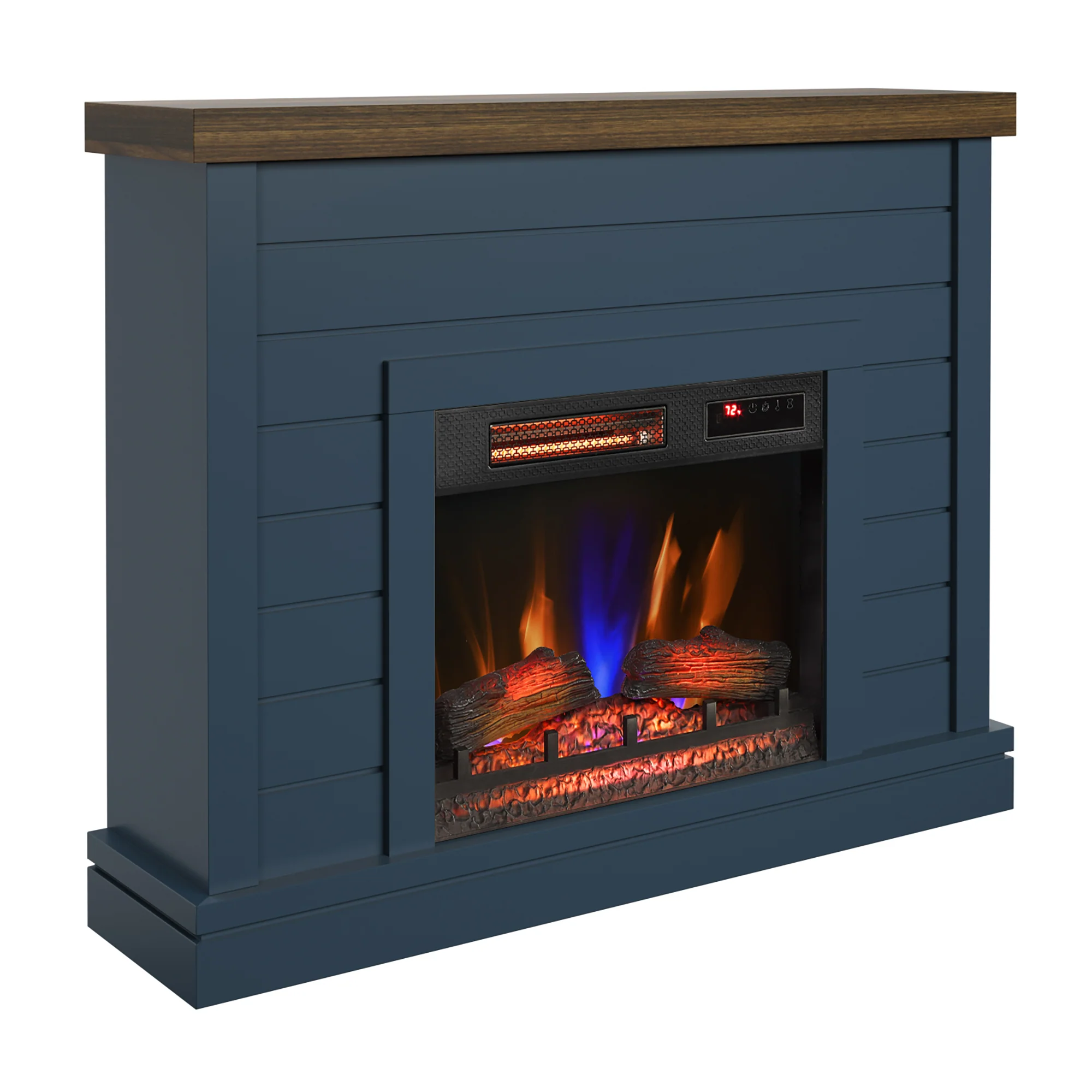 duraflame® Farmhouse Shiplap Electric Fireplace Wall Mantel - Image 4