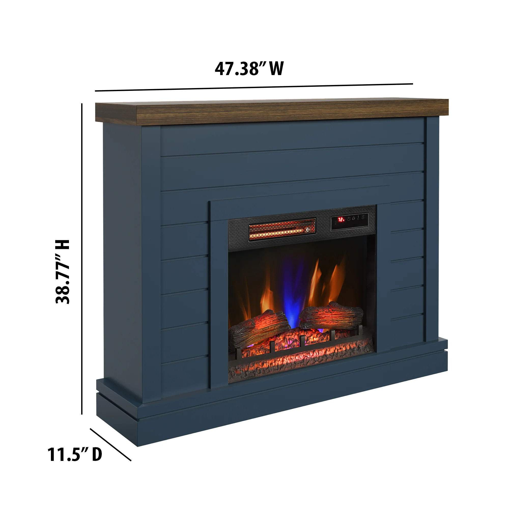 duraflame® Farmhouse Shiplap Electric Fireplace Wall Mantel - Image 6