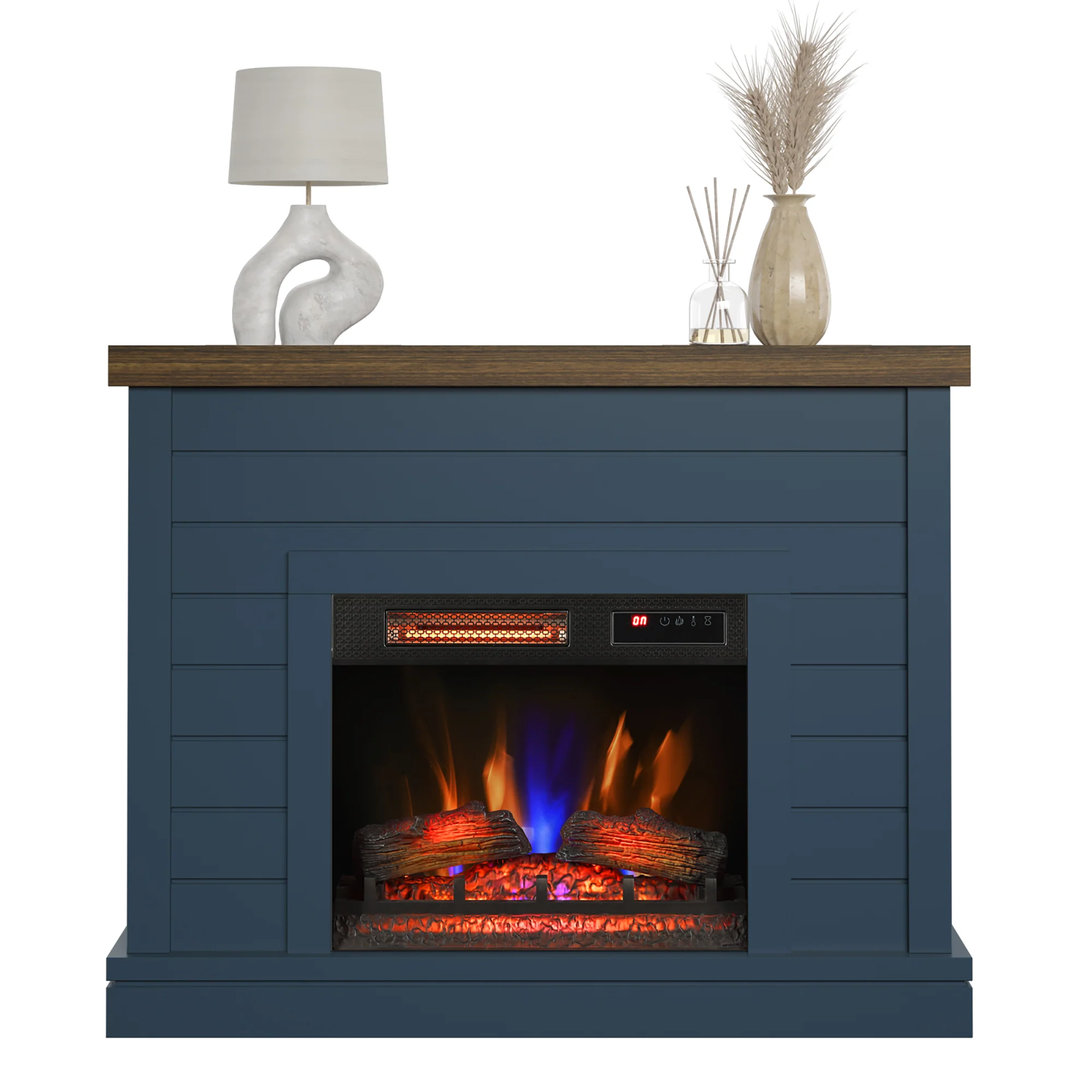 duraflame® Farmhouse Shiplap Electric Fireplace Wall Mantel - Image 7