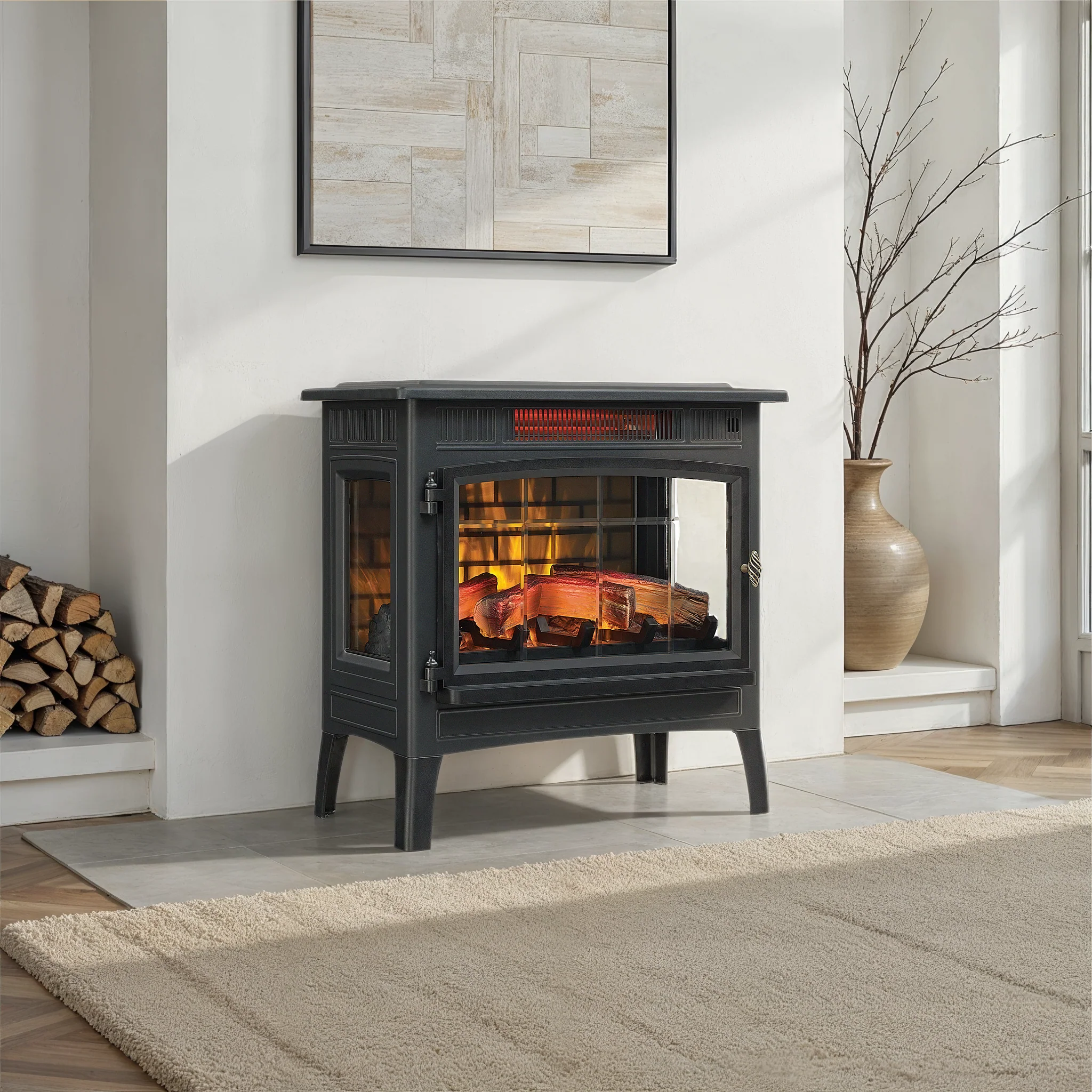 duraflame® Electric Infrared Fireplace Stove Heater with 3D Flame Effect - Image 3