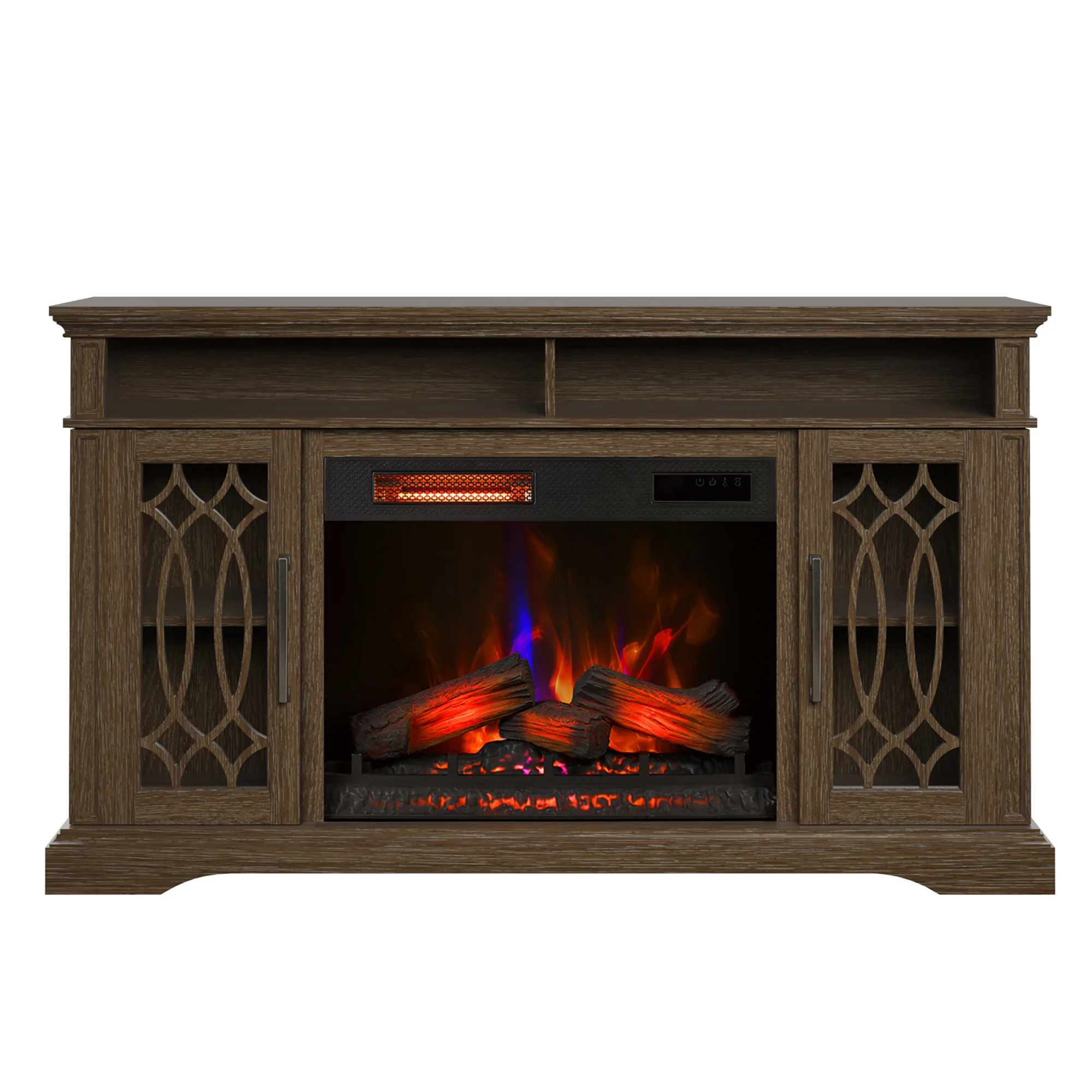 duraflame® Modern Farmhouse Electric Infrared Fireplace TV Stand Media Console with Remote - Image 10