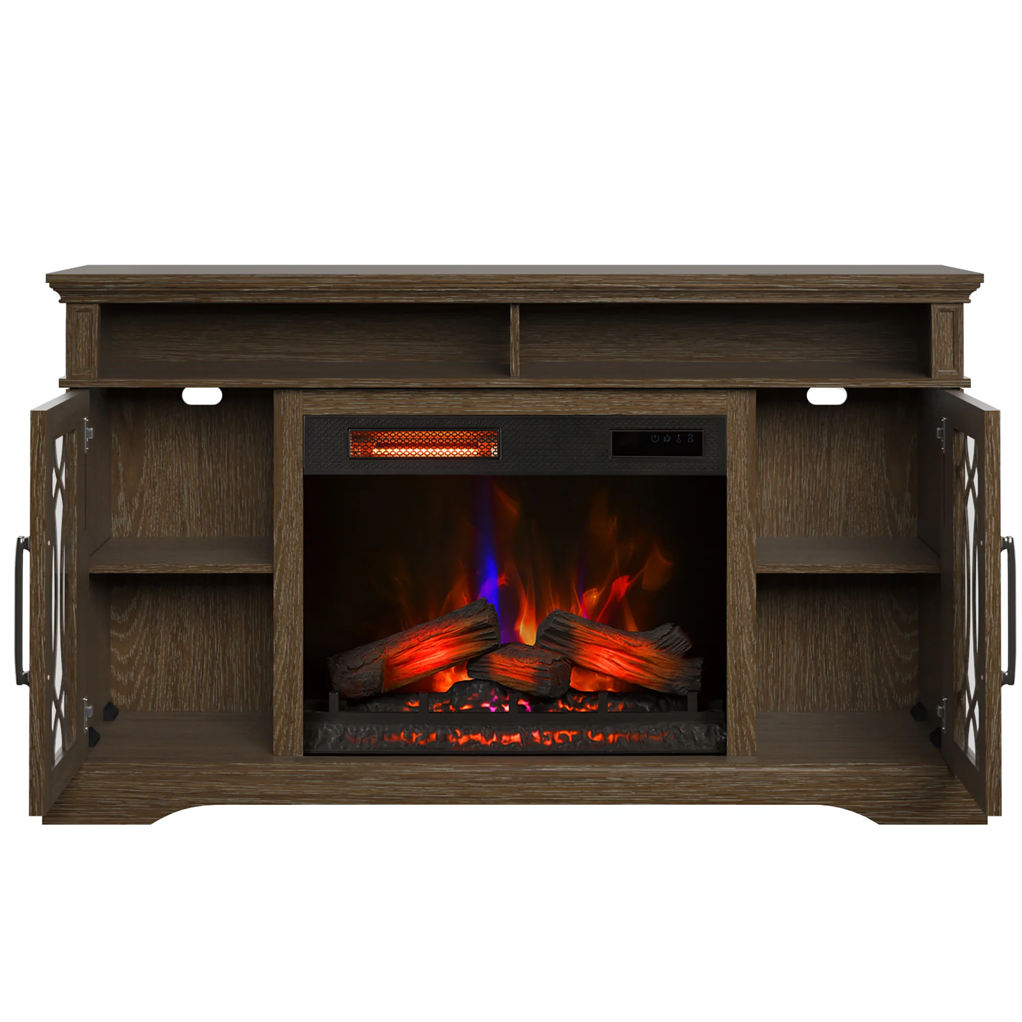 duraflame® Modern Farmhouse Electric Infrared Fireplace TV Stand Media Console with Remote - Image 11