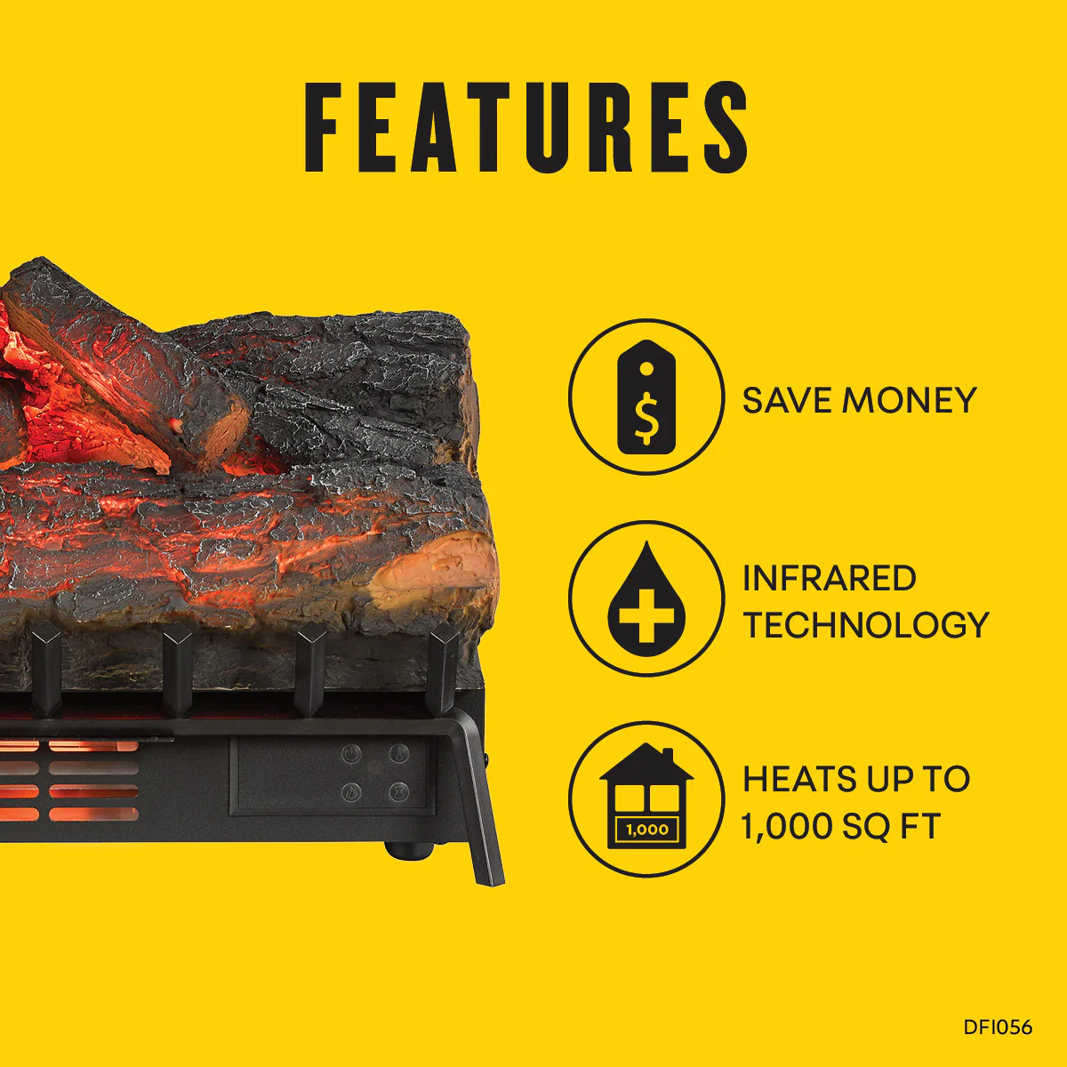 duraflame® Electric Infrared Log Set Heater with Remote - Image 3