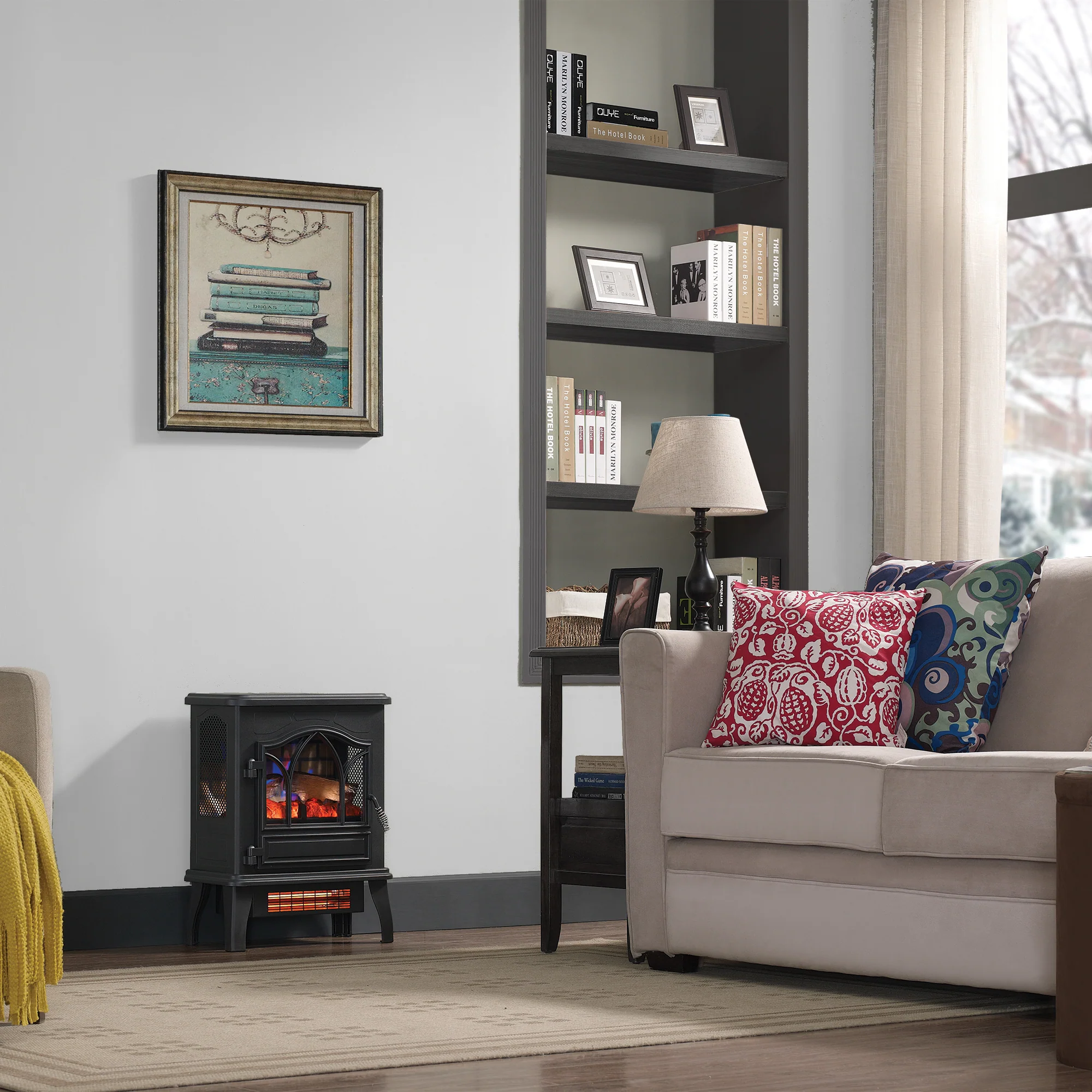 duraflame® 3D Flame Effect Electric Infrared Portable Fireplace Stove Heater - Image 6