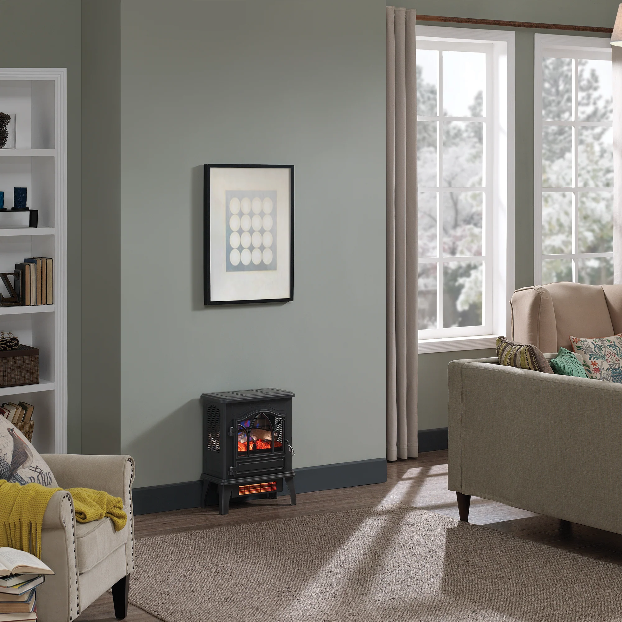 duraflame® 3D Flame Effect Electric Infrared Portable Fireplace Stove Heater - Image 9