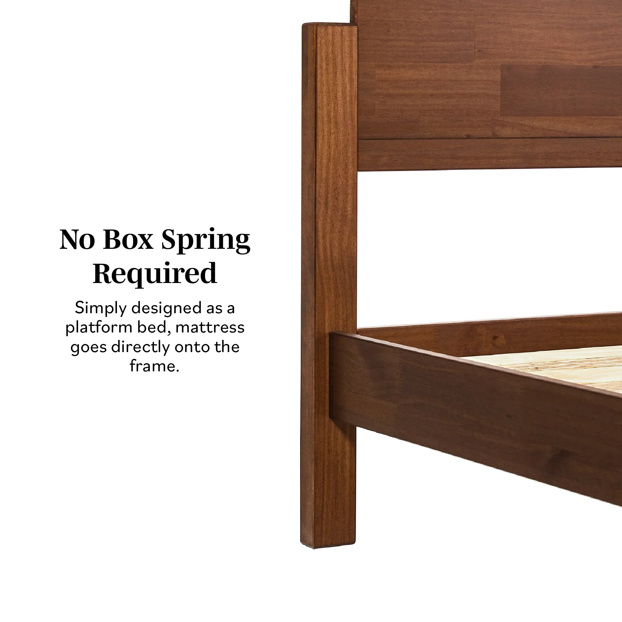 Elias Solid Wood Bed with Arched Headboard - Image 13