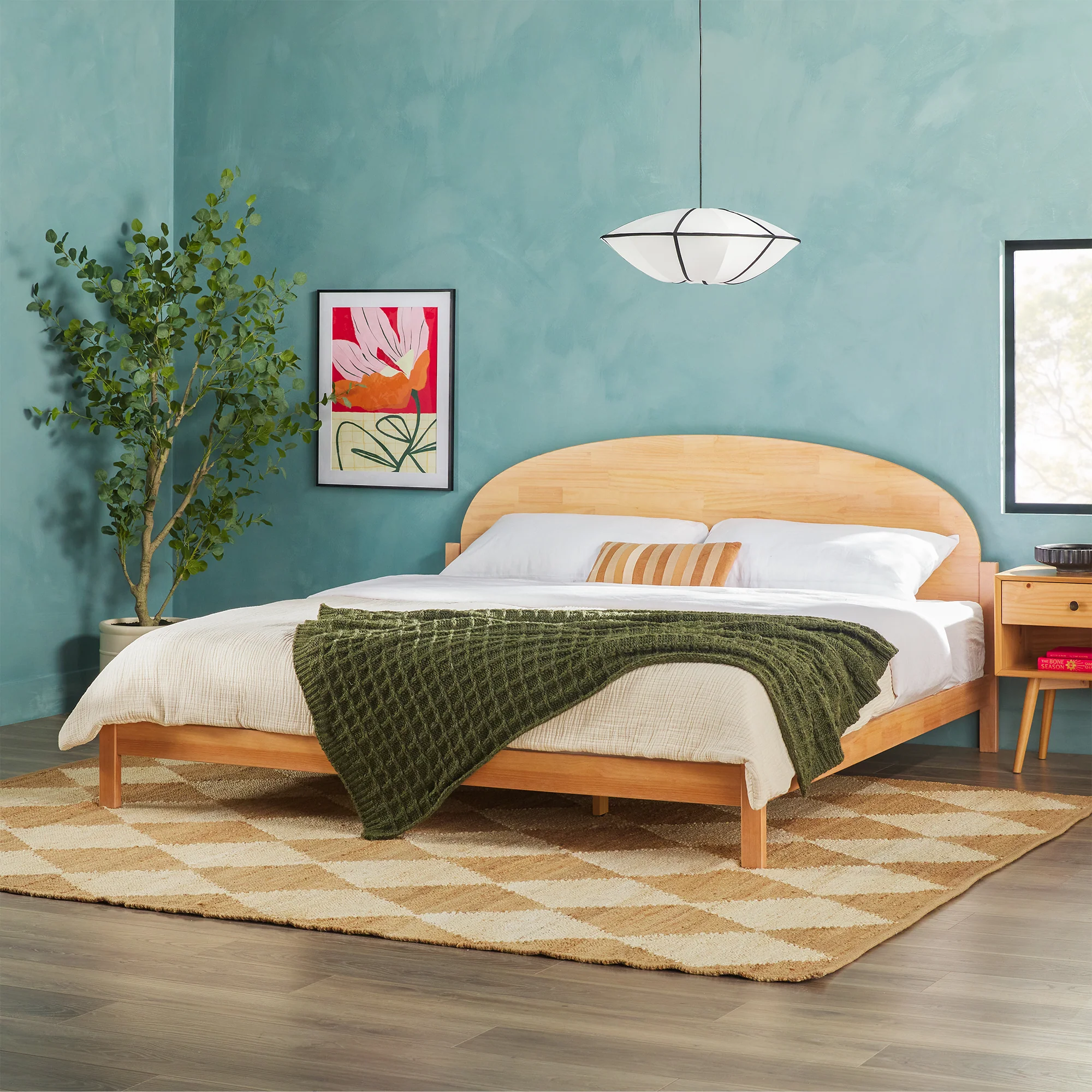 Elias Solid Wood Bed with Arched Headboard - Image 20