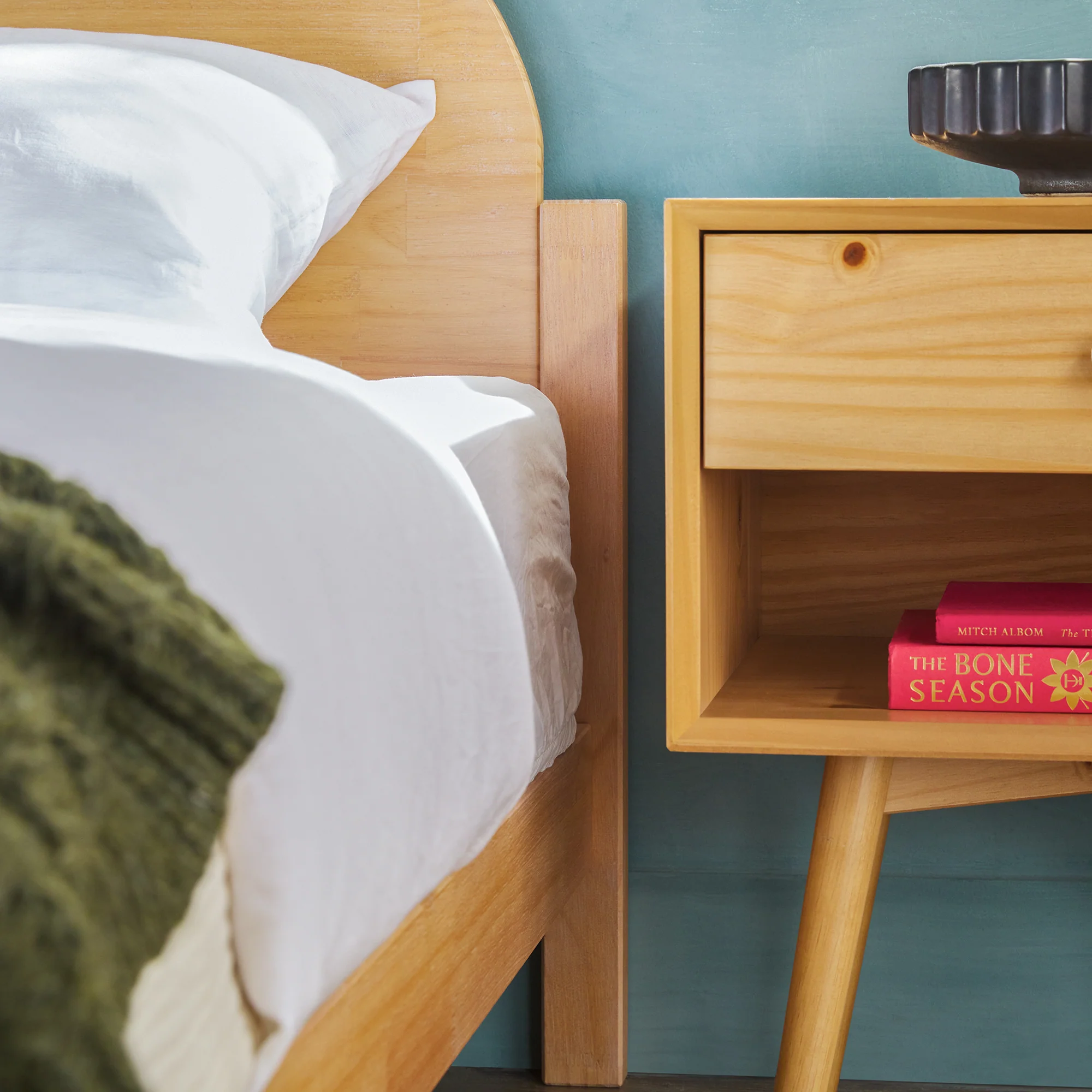 Elias Solid Wood Bed with Arched Headboard - Image 23