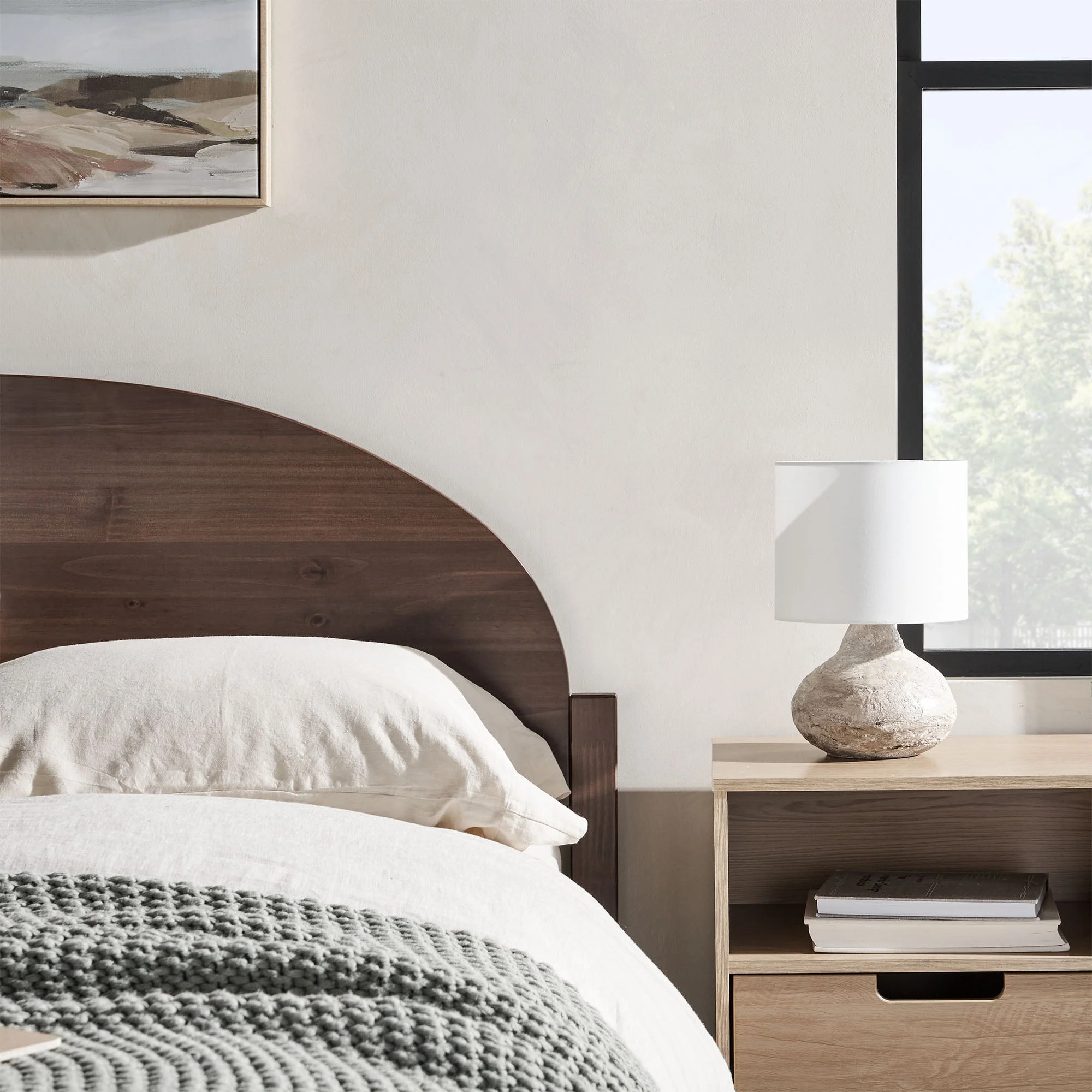 Elias Solid Wood Bed with Arched Headboard - Image 8