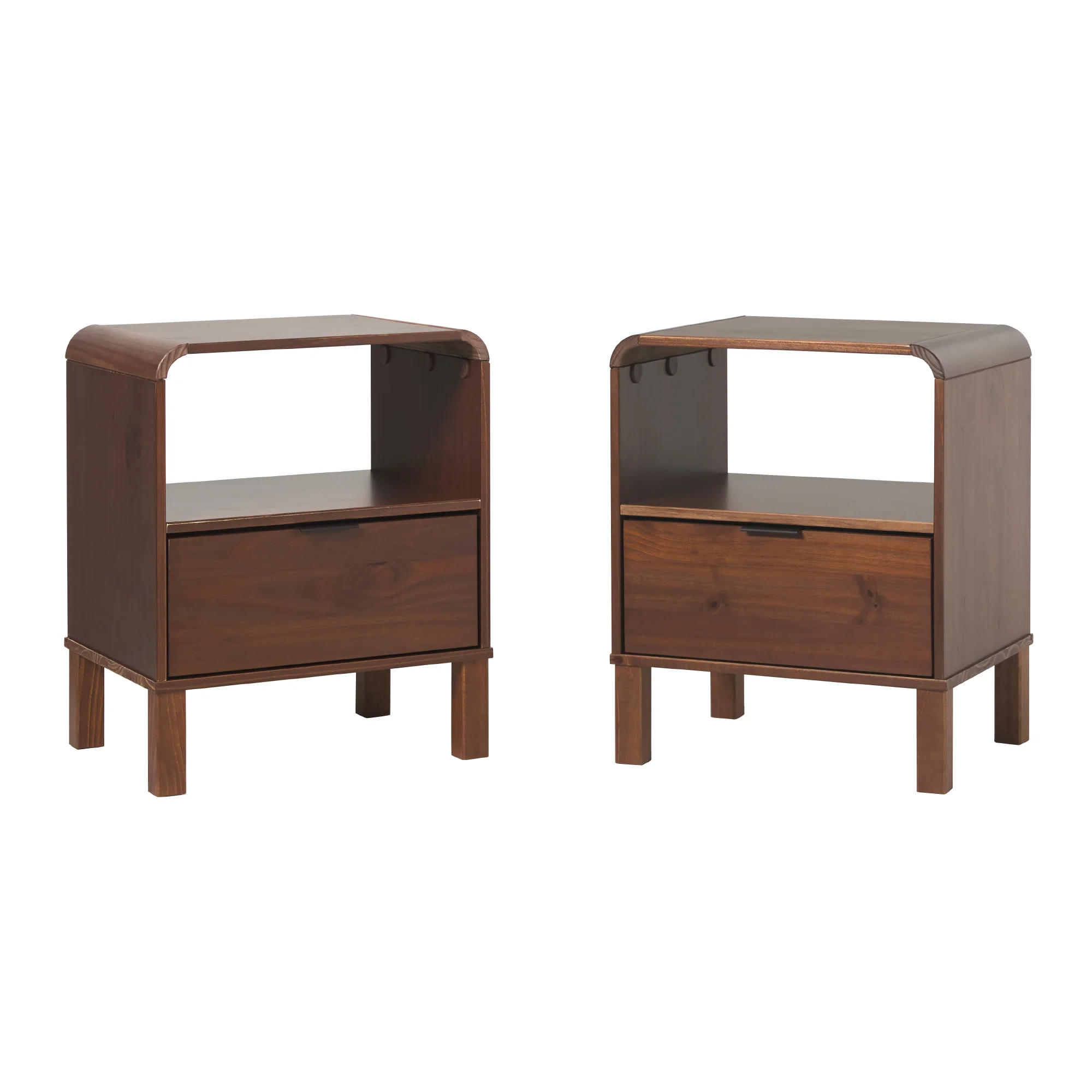 Elias Modern Curved-Frame Solid Wood Nightstand - Image 24