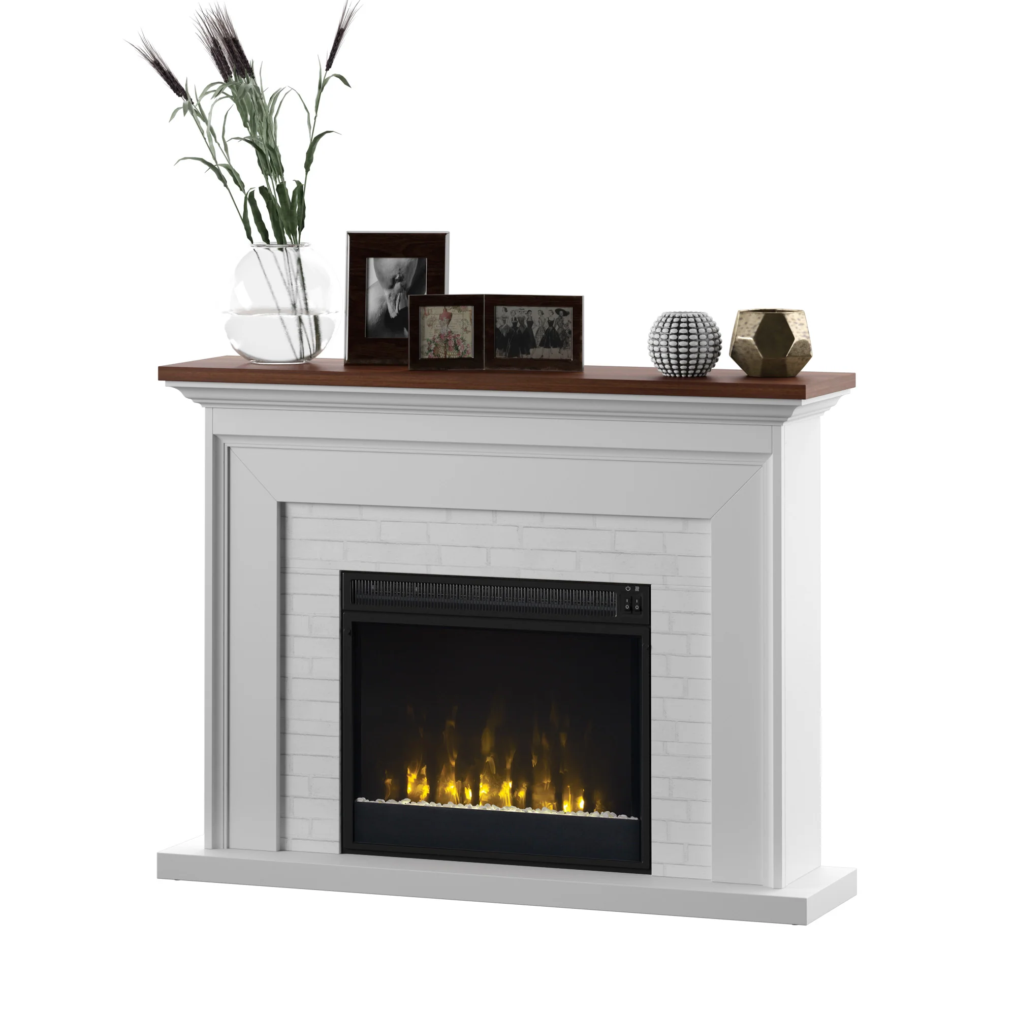 Farmhouse Wall Mantel with 23" Electric Fireplace - Image 6