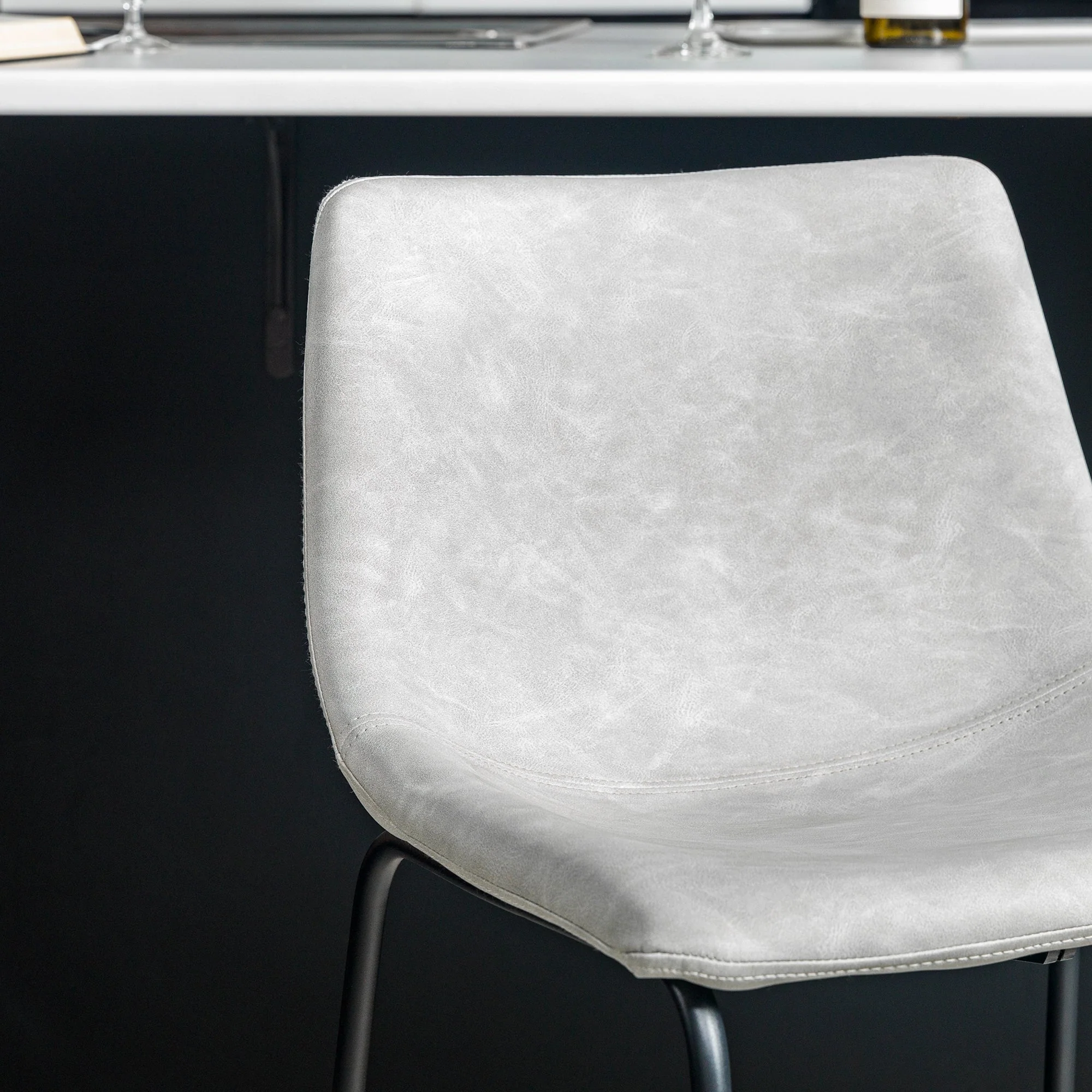 Faux Leather Counter Stools Set of 2 - Image 17