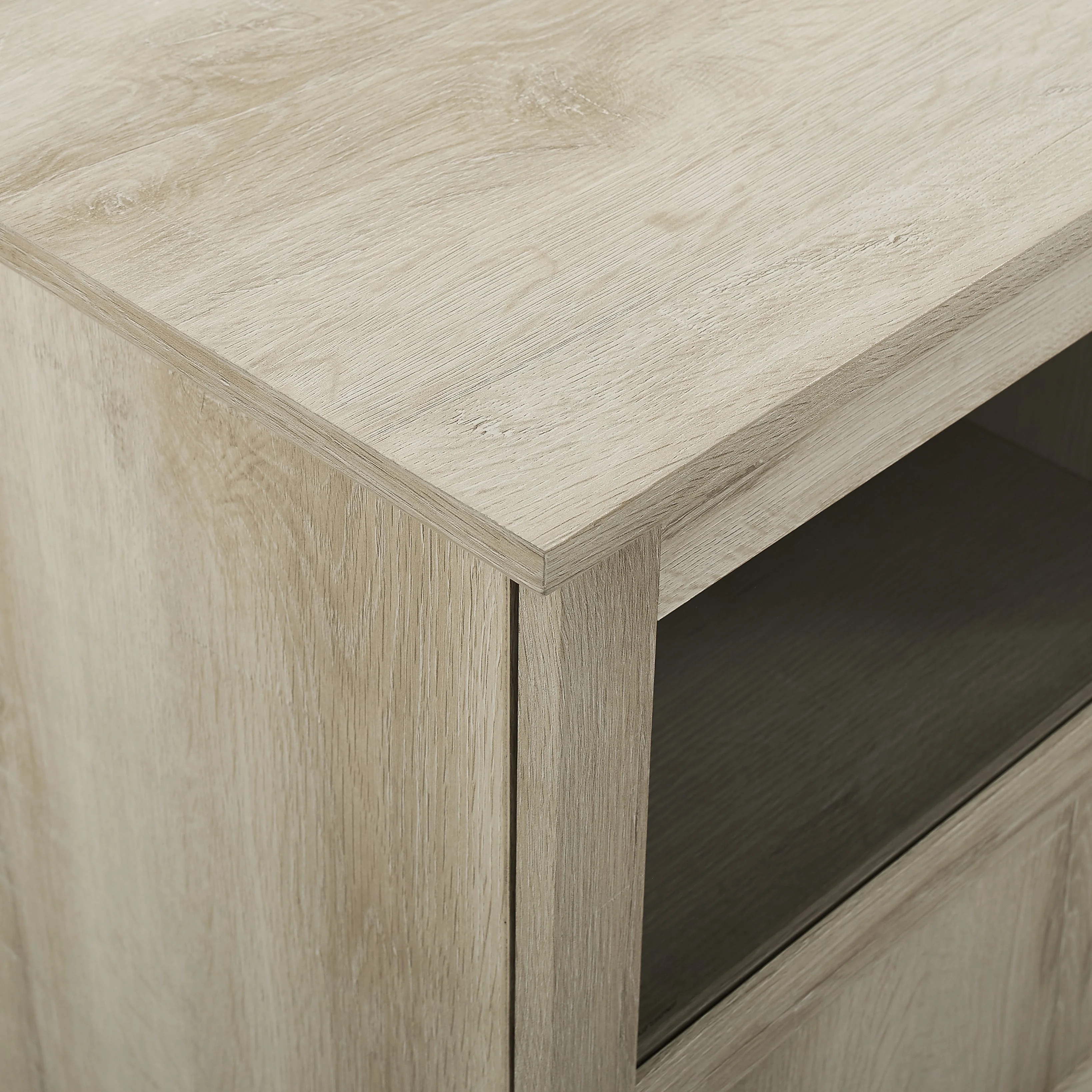 Goodwin 70" TV Stand with Glass and Wood 4 Panel Doors - Image 10