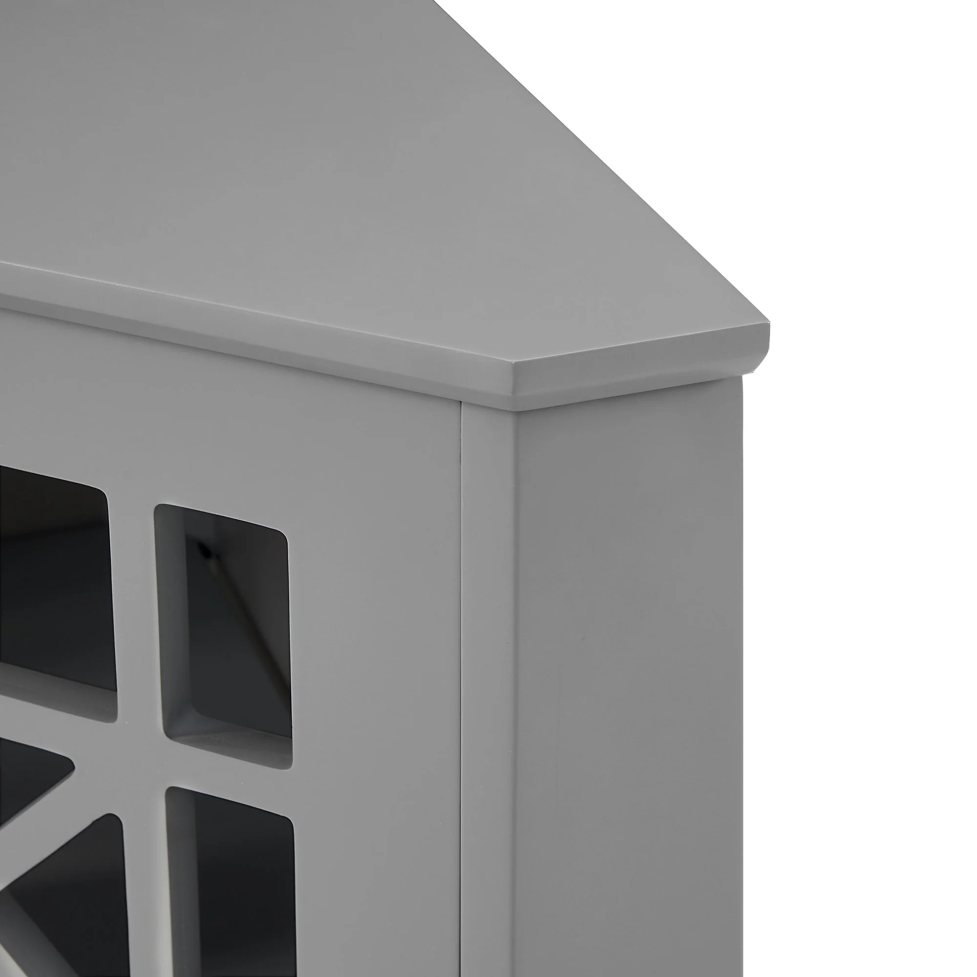 Gwen Fretwork Corner Accent Cabinet - Image 9