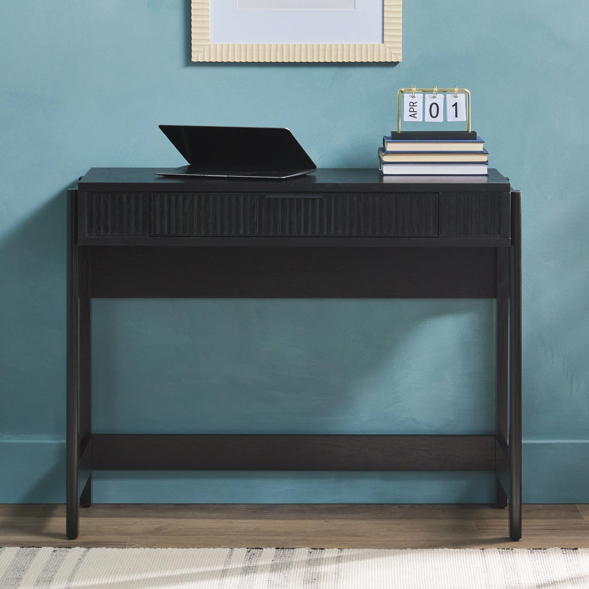 Holmes Modern Scandinavian Reeded Writing Standing Desk - Image 8
