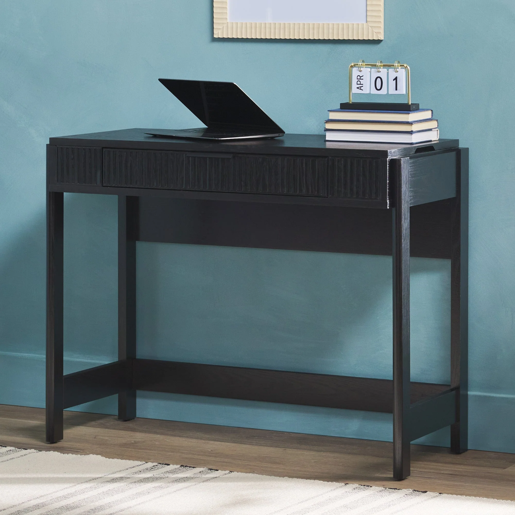 Holmes Modern Scandinavian Reeded Writing Standing Desk - Image 9