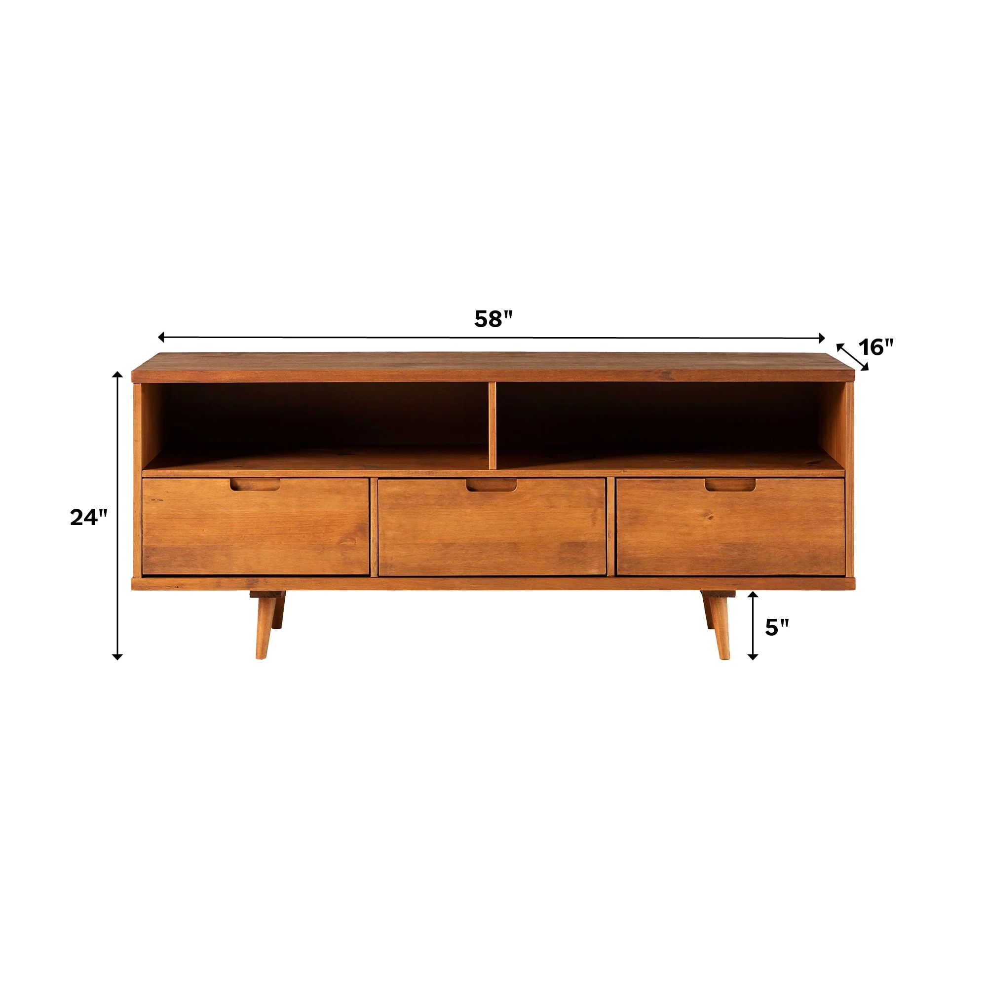 Sloane 3-Drawer Solid Wood TV Console - Image 5