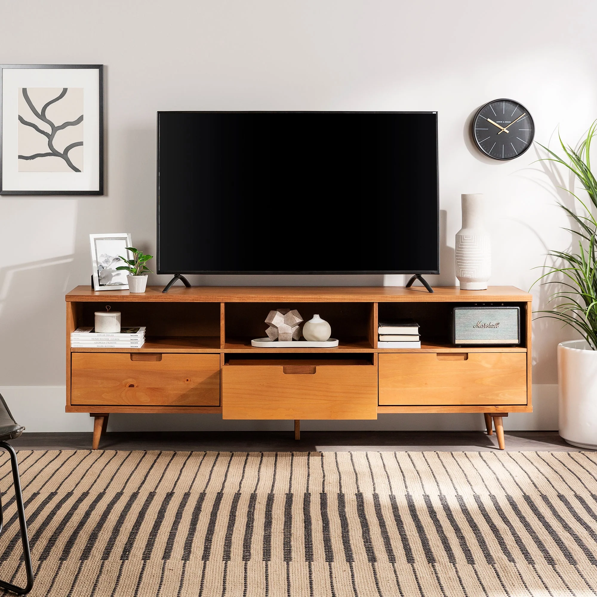 Sloane 70" 3 Drawer Solid Wood TV Stand - Image 5
