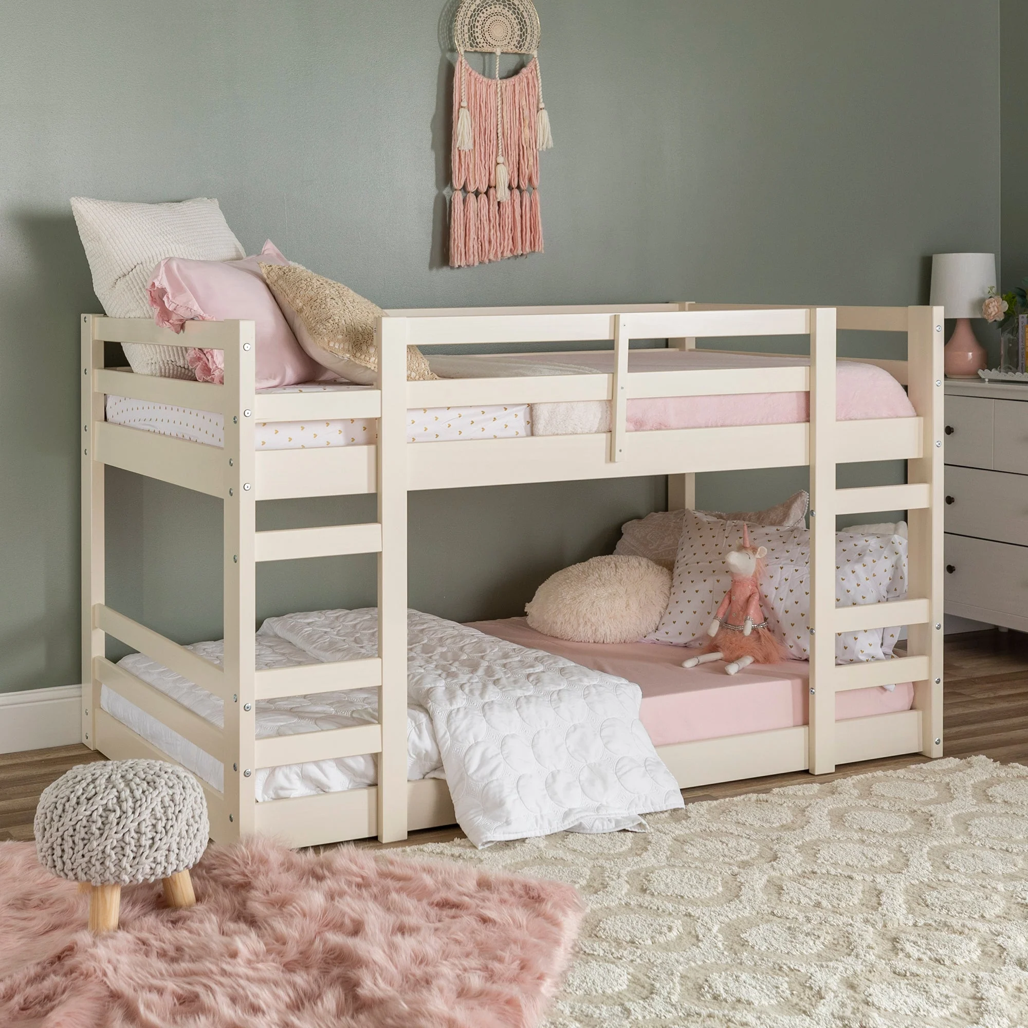 Cottage Classic Bunk Beds Jr. Twin Over Twin Solid Wood - Image 3