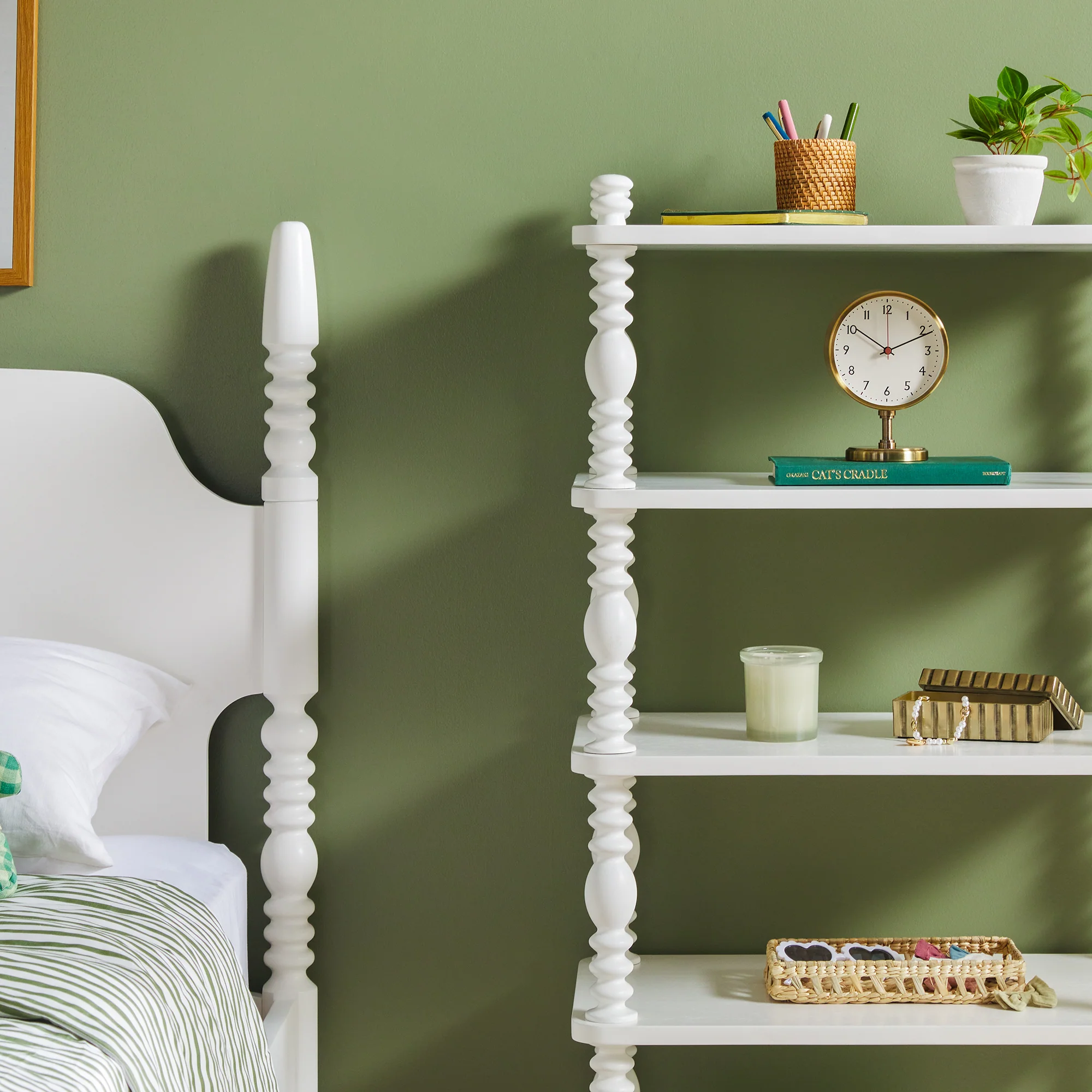 Traditional Vivienne Easy Assembly Solid Wood Short Bookshelf - Image 13