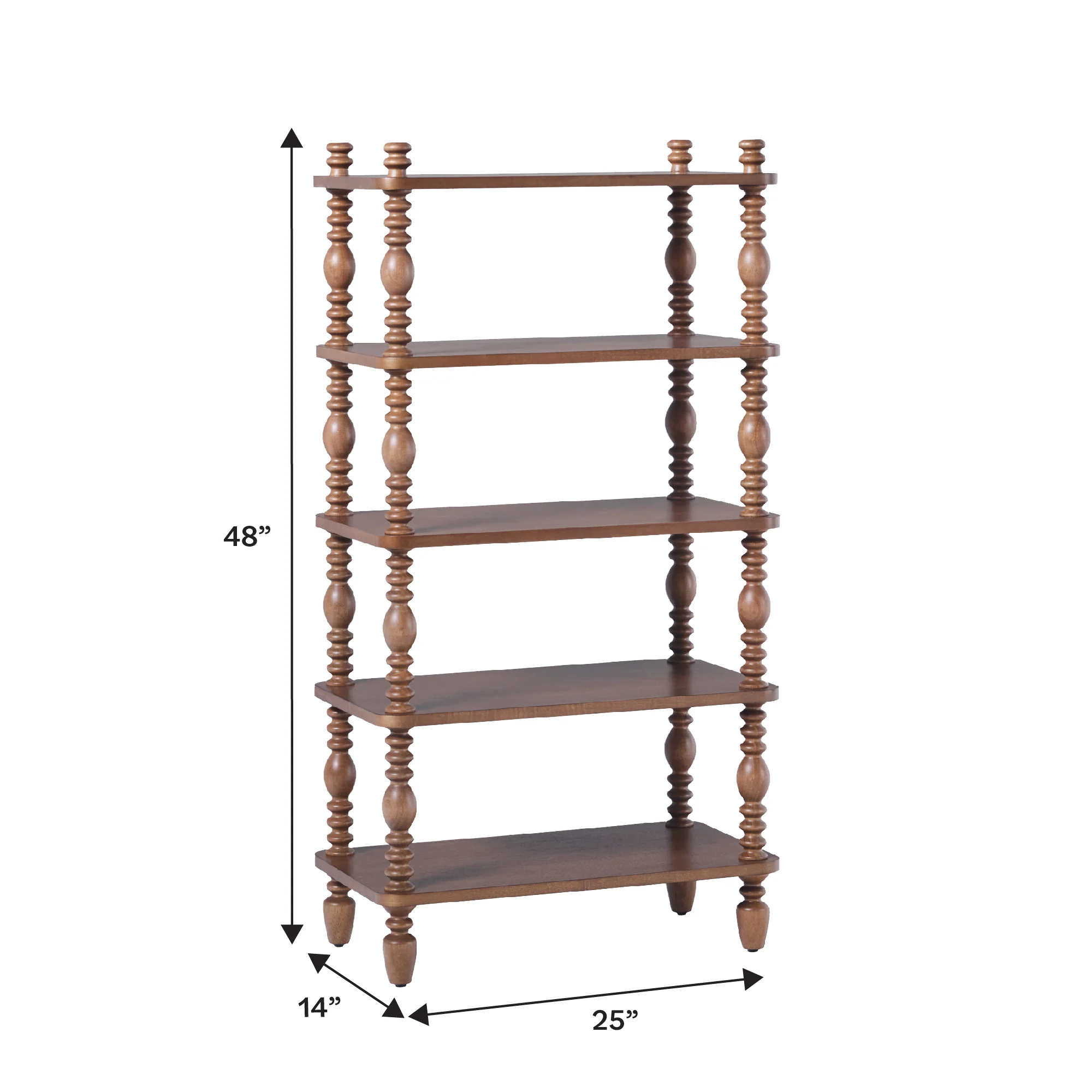 Traditional Vivienne Easy Assembly Solid Wood Short Bookshelf - Image 6