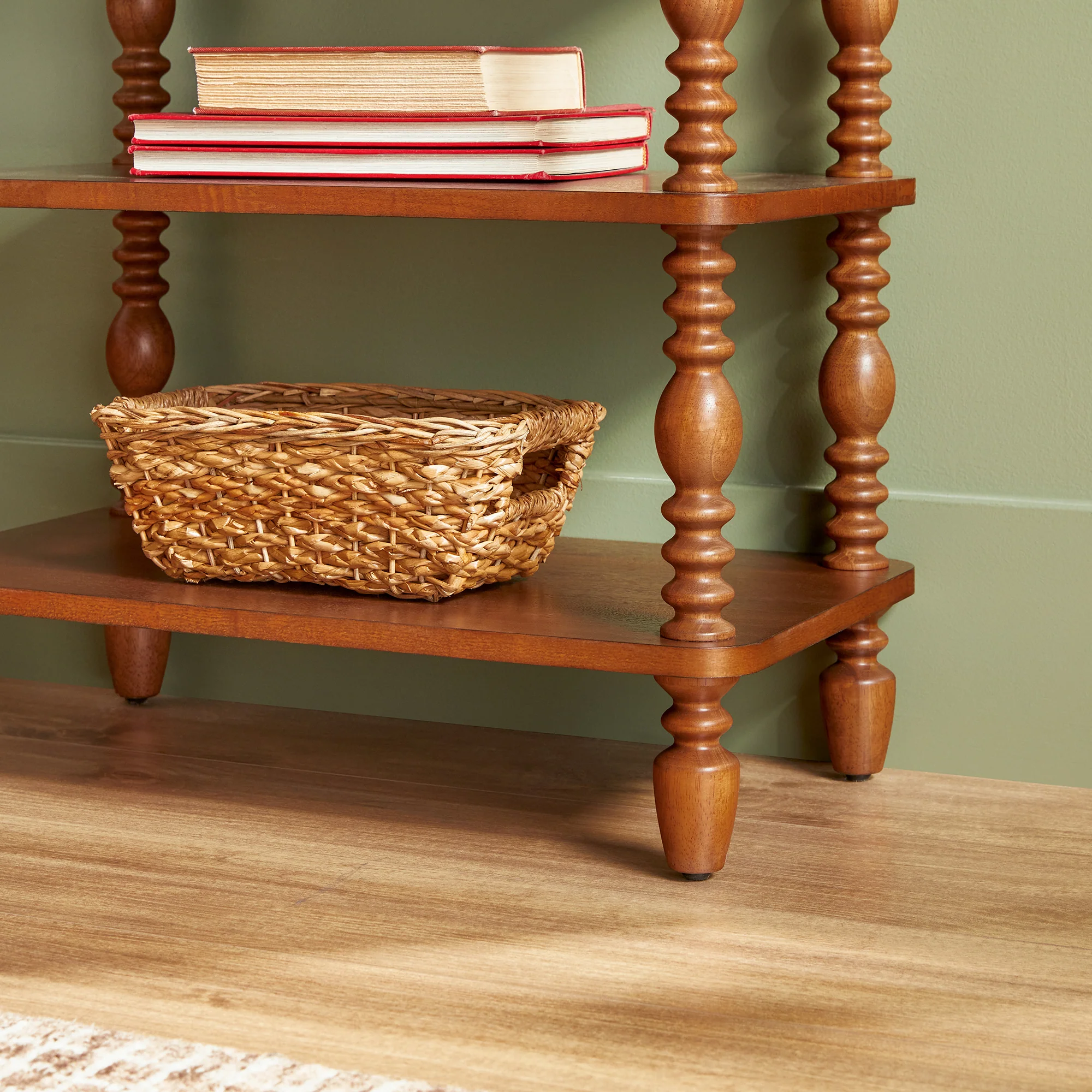 Traditional Vivienne Easy Assembly Solid Wood Short Bookshelf - Image 8