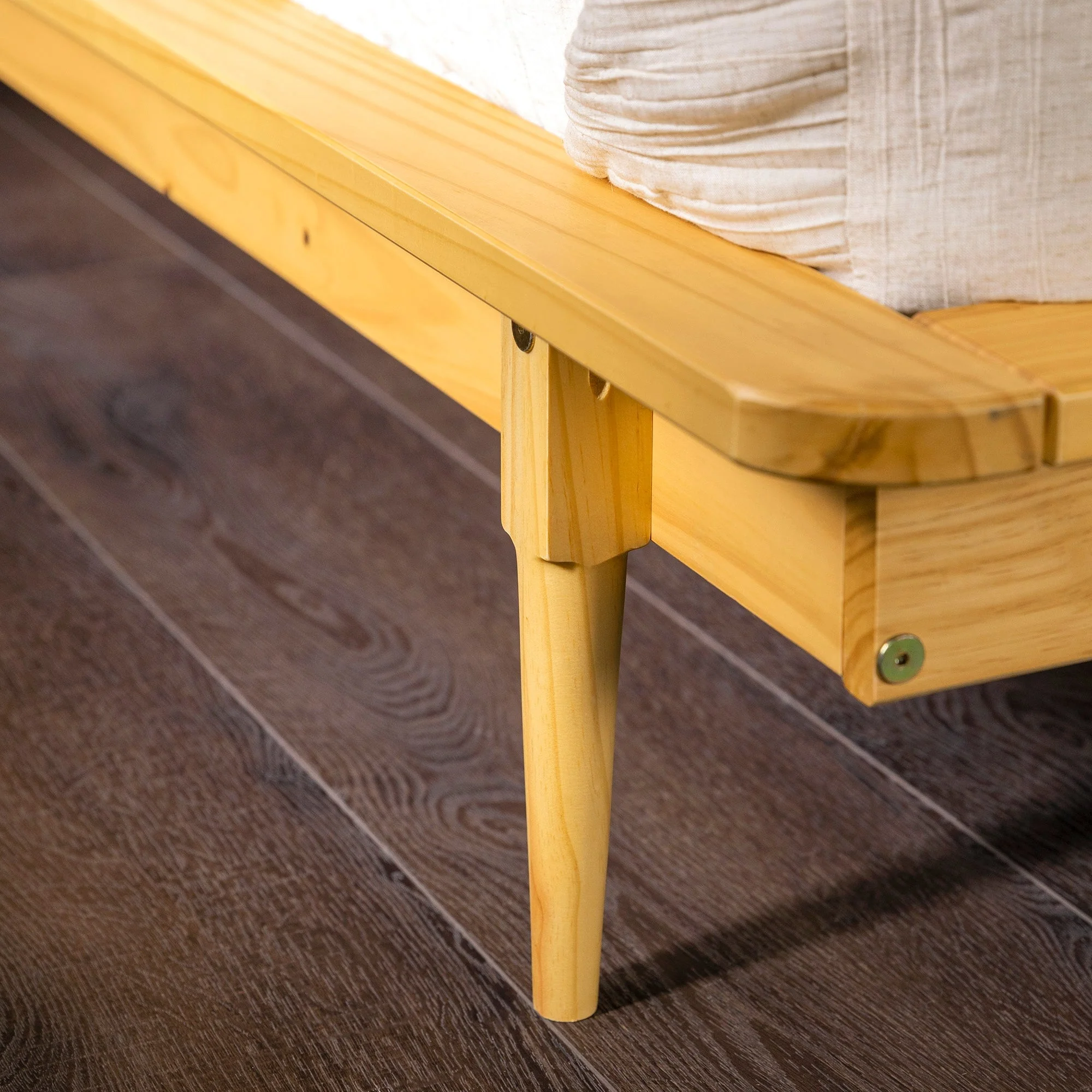 Walker Edison Spindle King Mid-Century Solid Wood Platform Bed - Image 6