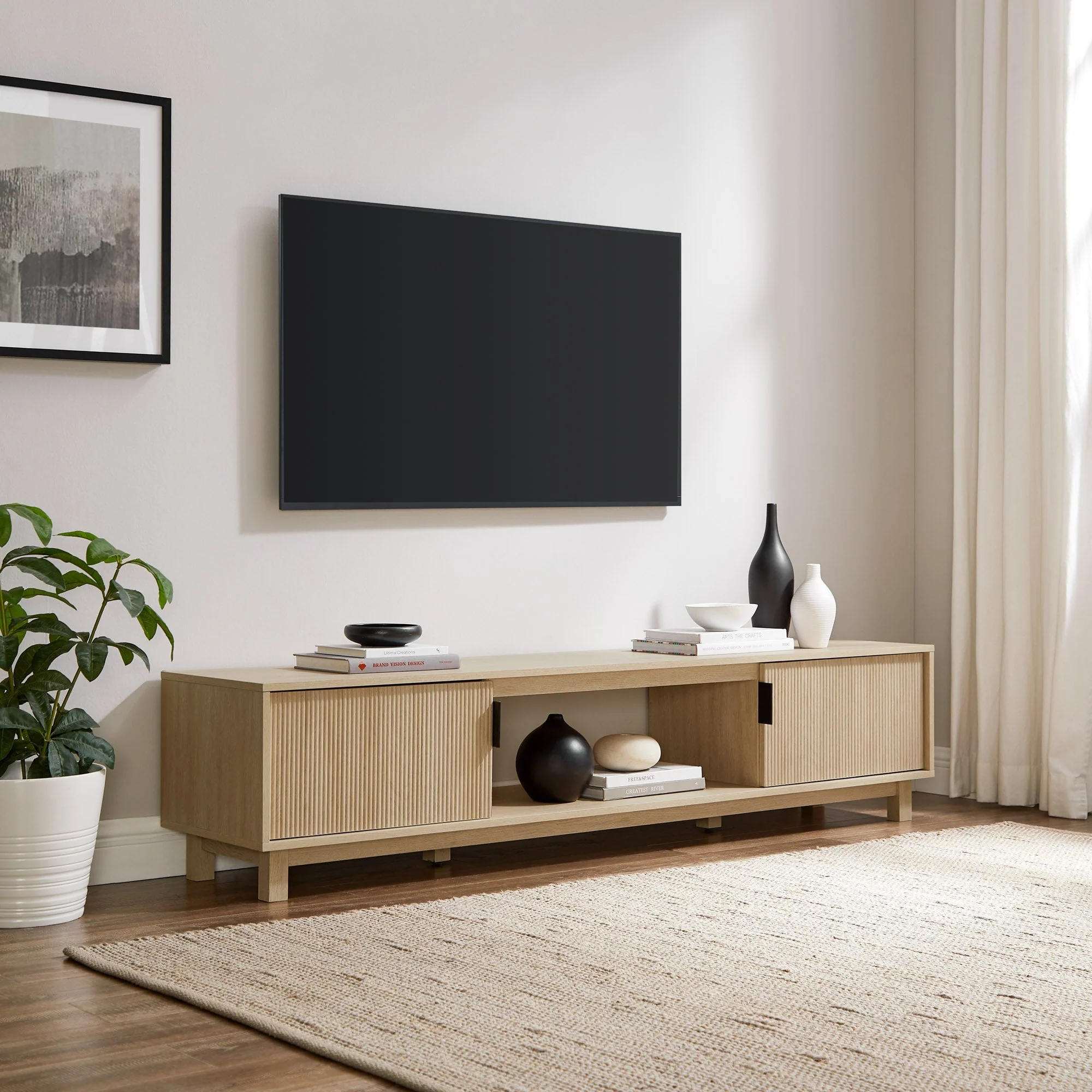 Reema Arundo Scandinavian Reeded TV Stand - Image 13