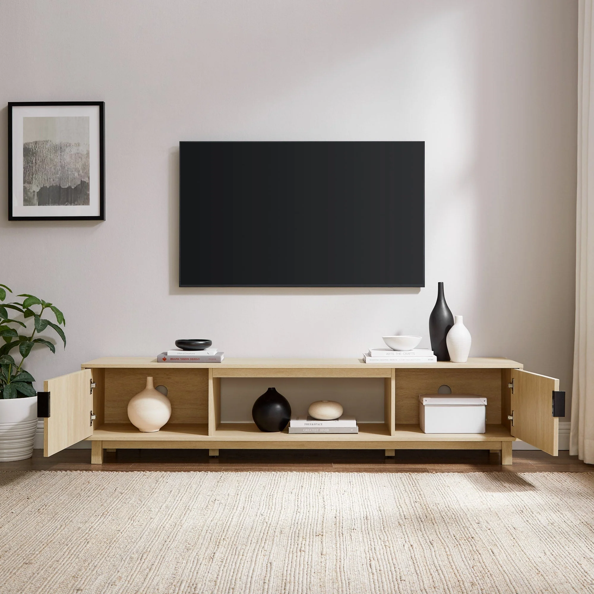 Reema Arundo Scandinavian Reeded TV Stand - Image 17