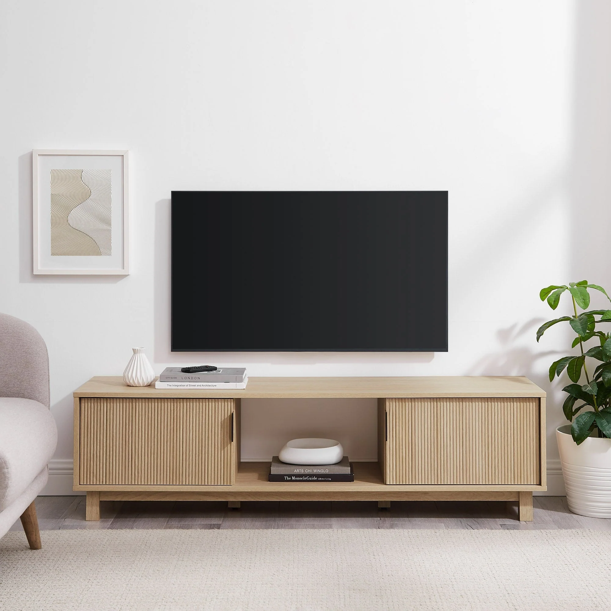 Reema Arundo Scandinavian Reeded TV Stand - Image 4