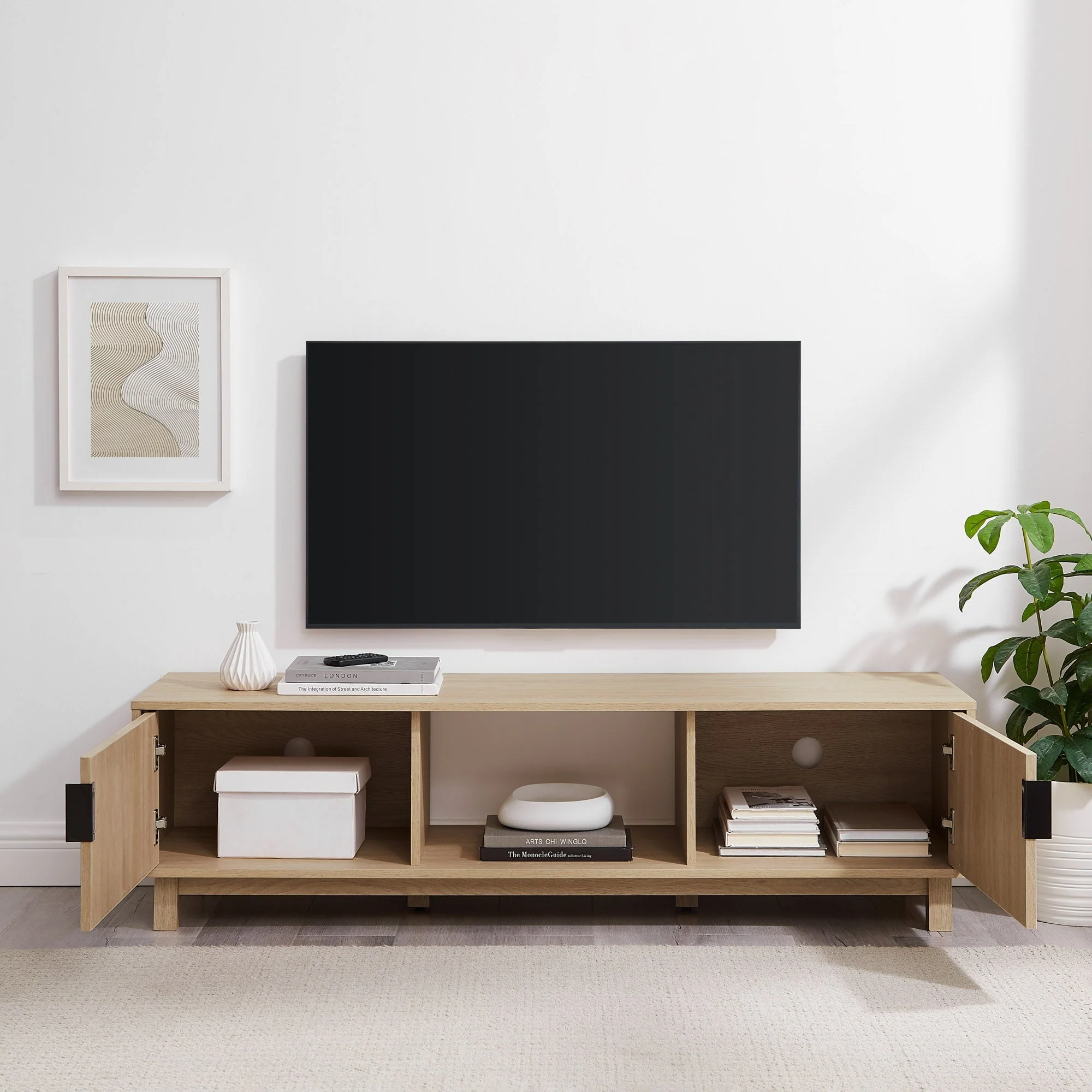 Reema Arundo Scandinavian Reeded TV Stand - Image 7