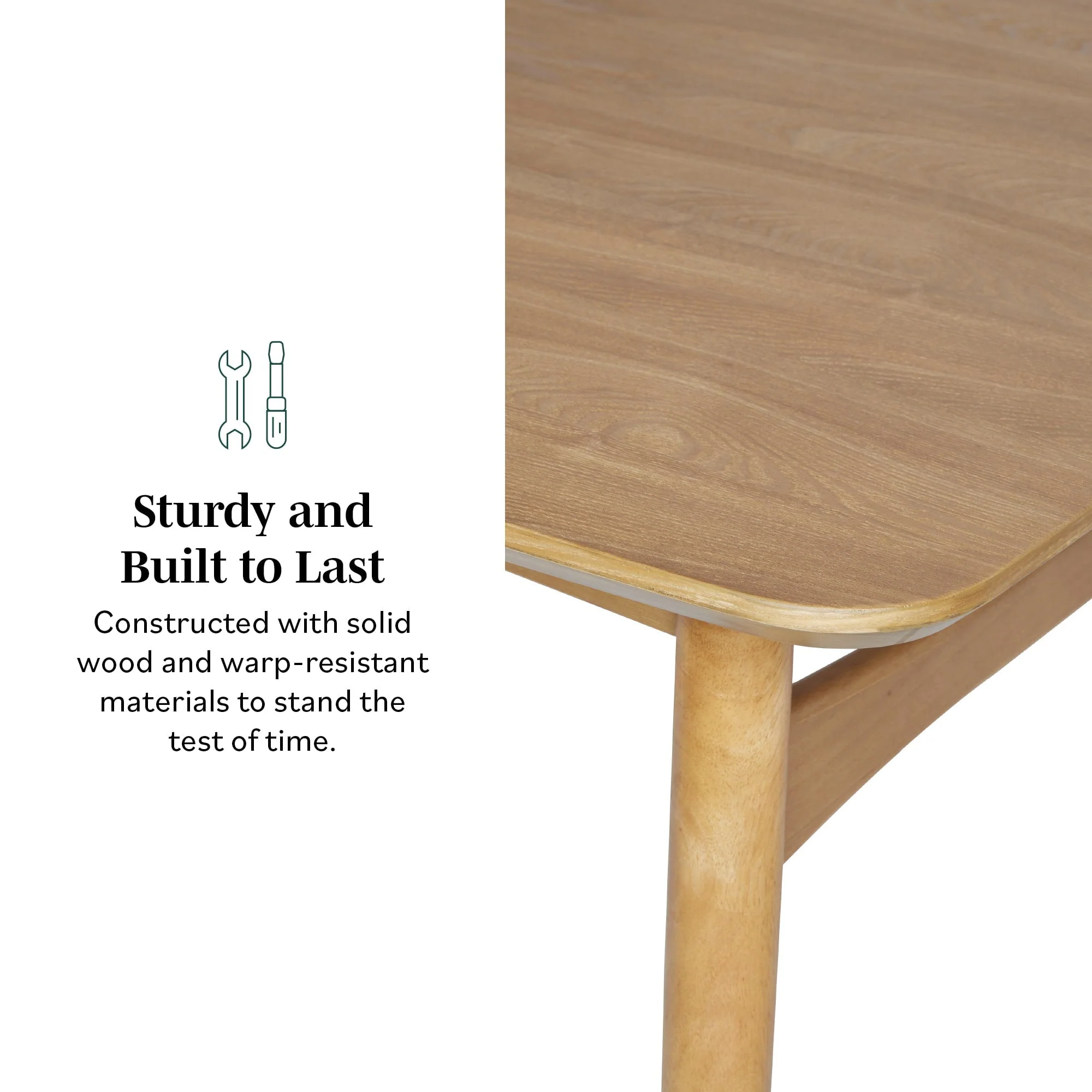 Mid-Century Taberu Modern Wood Dining Table - Image 3