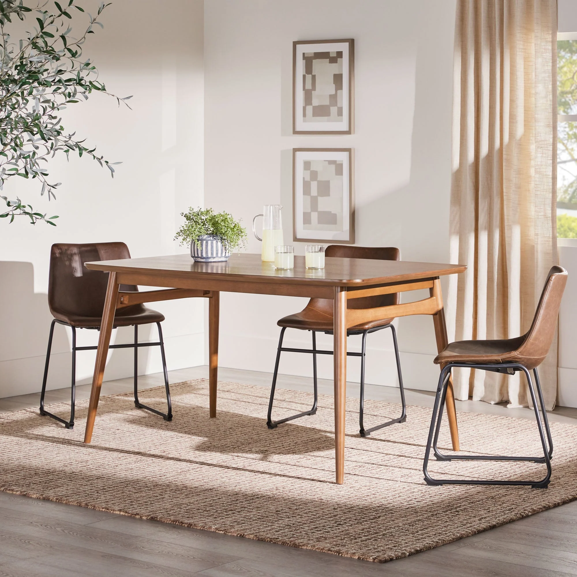 Mid-Century Taberu Modern Wood Dining Table - Image 5