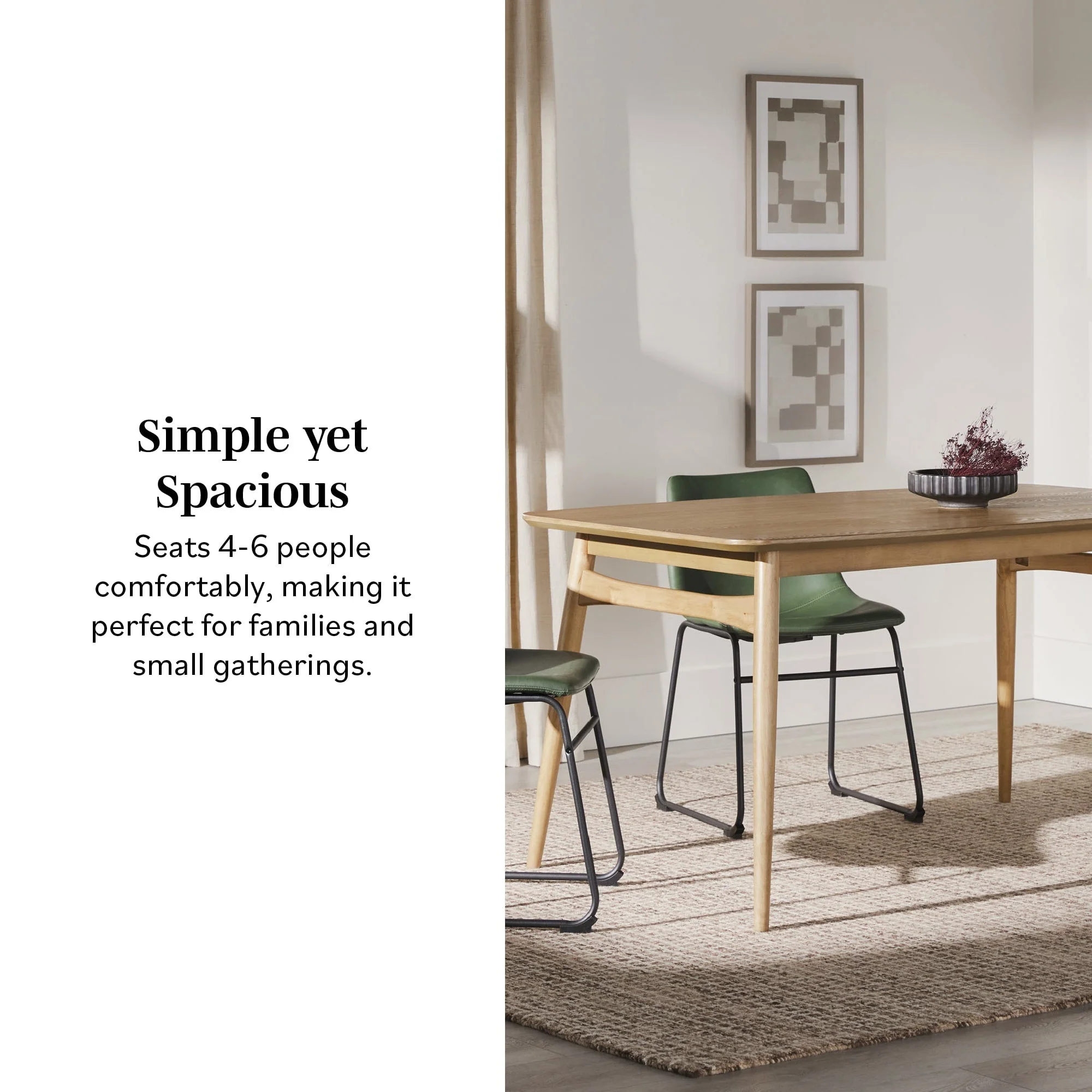 Mid-Century Taberu Modern Wood Dining Table - Image 6