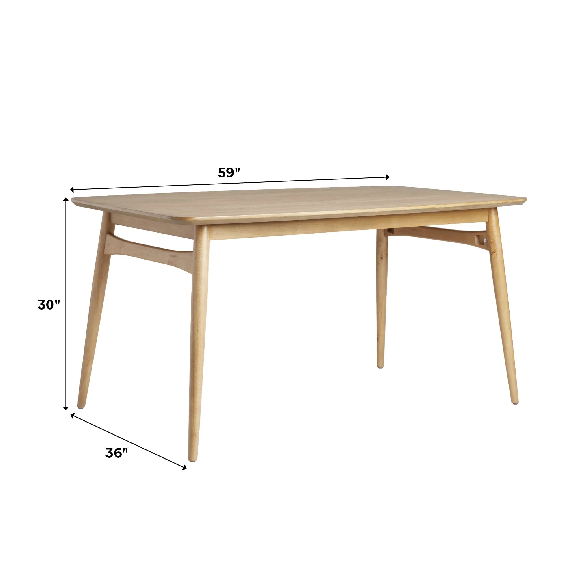 Mid-Century Taberu Modern Wood Dining Table - Image 7