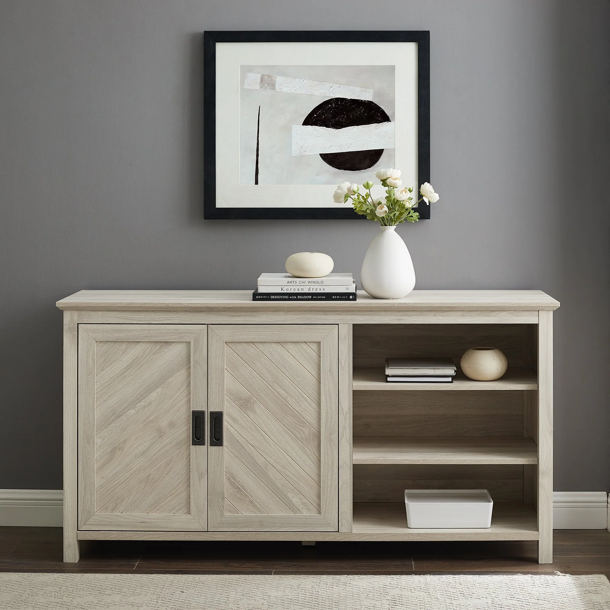 Mila Angled Groove Buffet Sideboard & TV Stand - Image 5