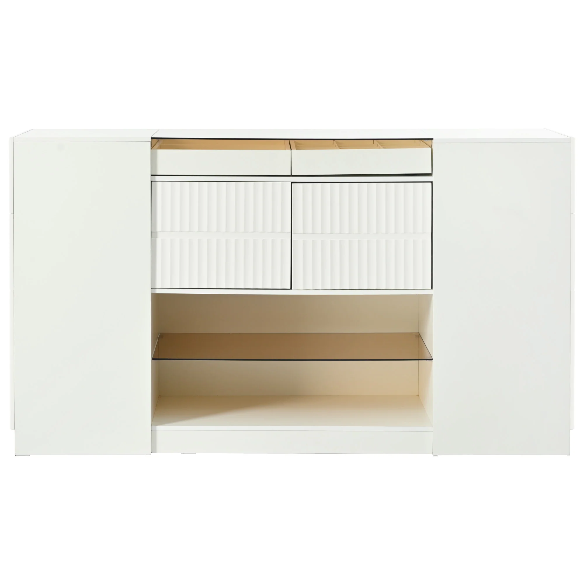 Walker Edison | Modern Multi-Functional Island Vanity Dresser and Storage Cabinet - Image 7