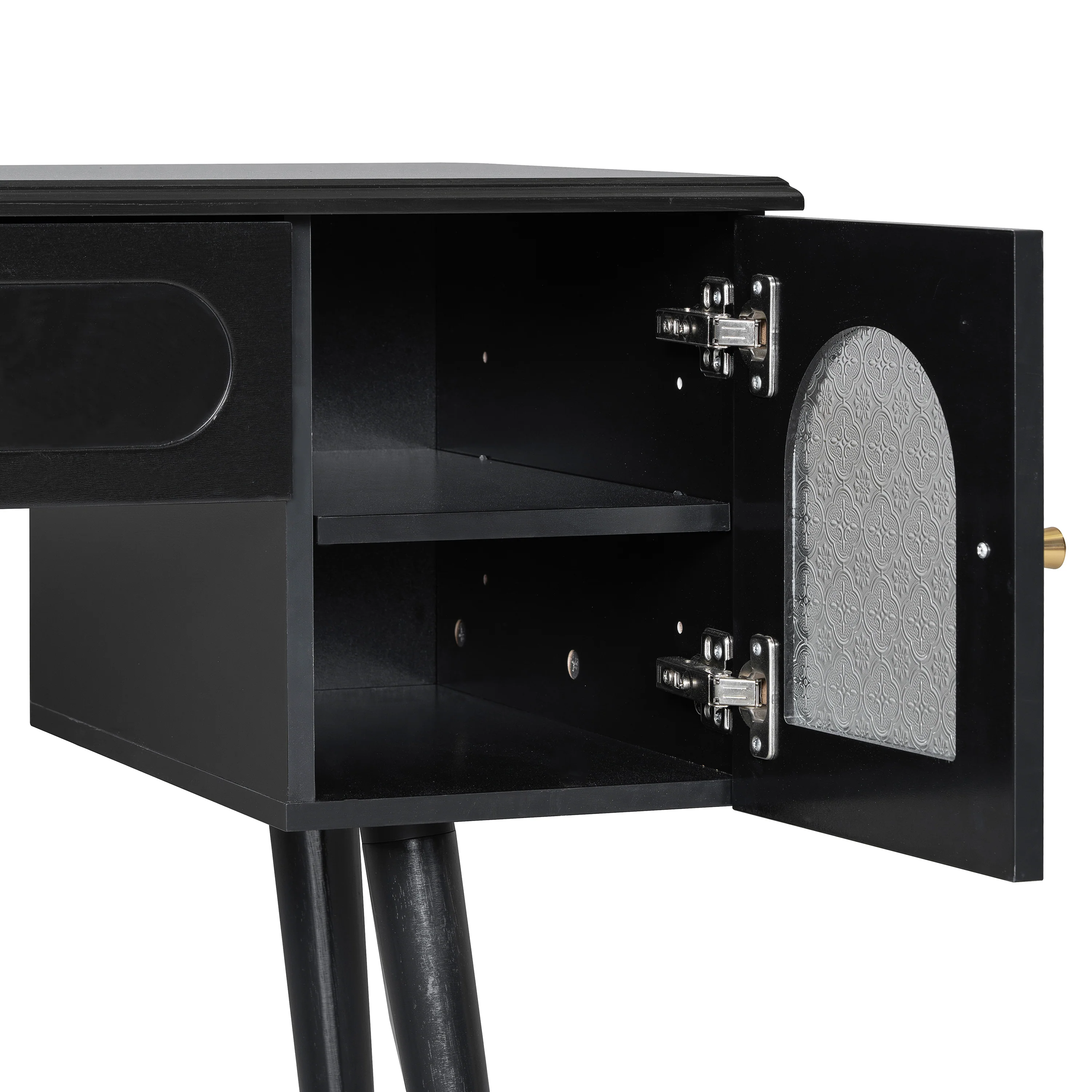 Walker Edison | Modern Vanity Makeup Table & Chair Set and Writing Desk - Image 9