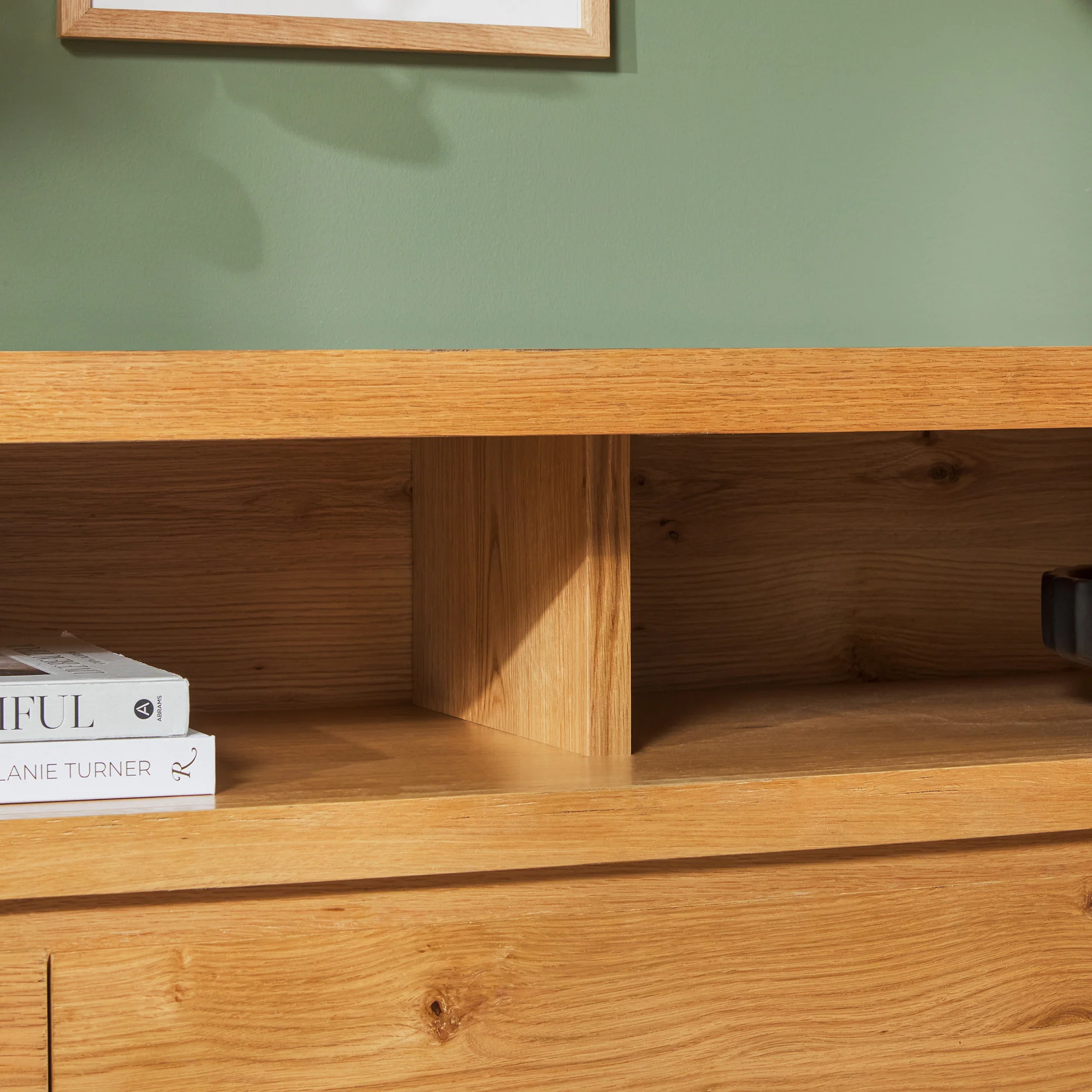 Nash 65" Modern Farmhouse Rustic Oak Wood Sideboard TV Stand - Image 16