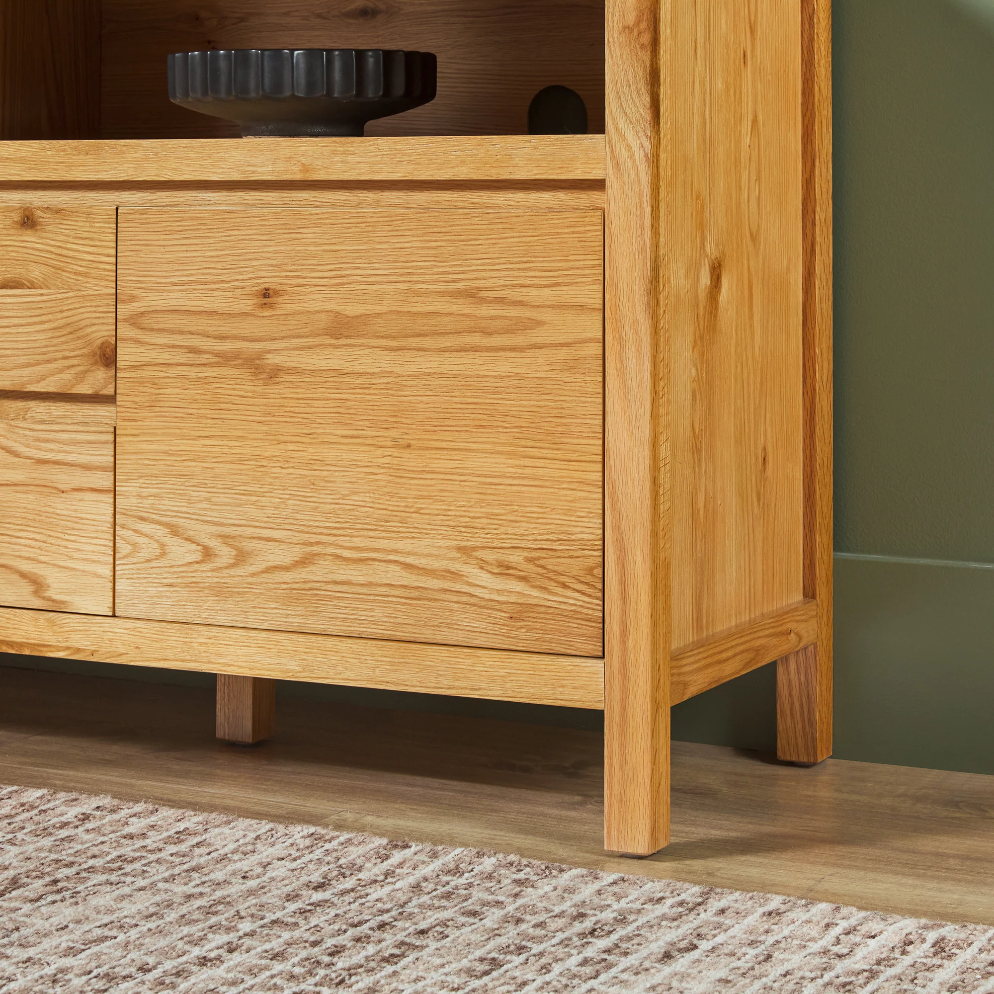 Nash 65" Modern Farmhouse Rustic Oak Wood Sideboard TV Stand - Image 17