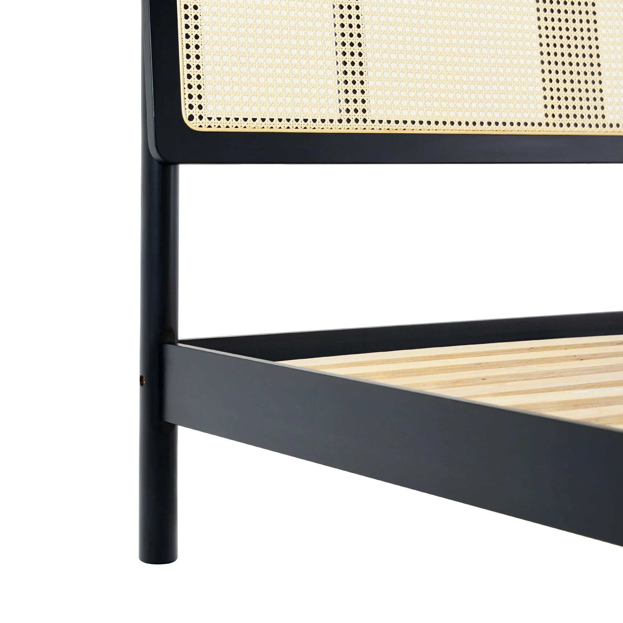 Neru Boho Curved Rattan-Headboard Bed Collection (Queen or King) - Image 10