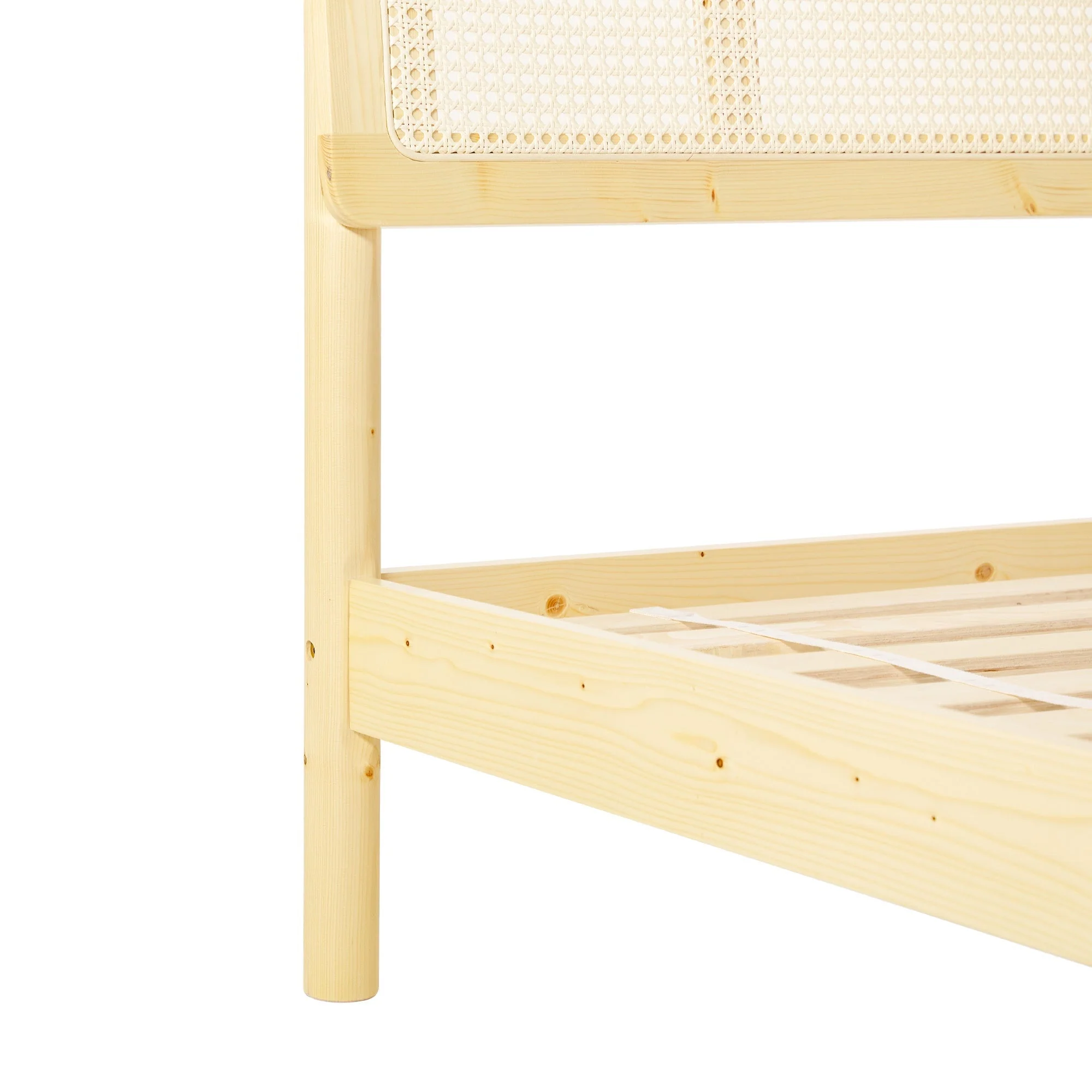 Neru Boho Curved Rattan-Headboard Bed Collection (Queen or King) - Image 14