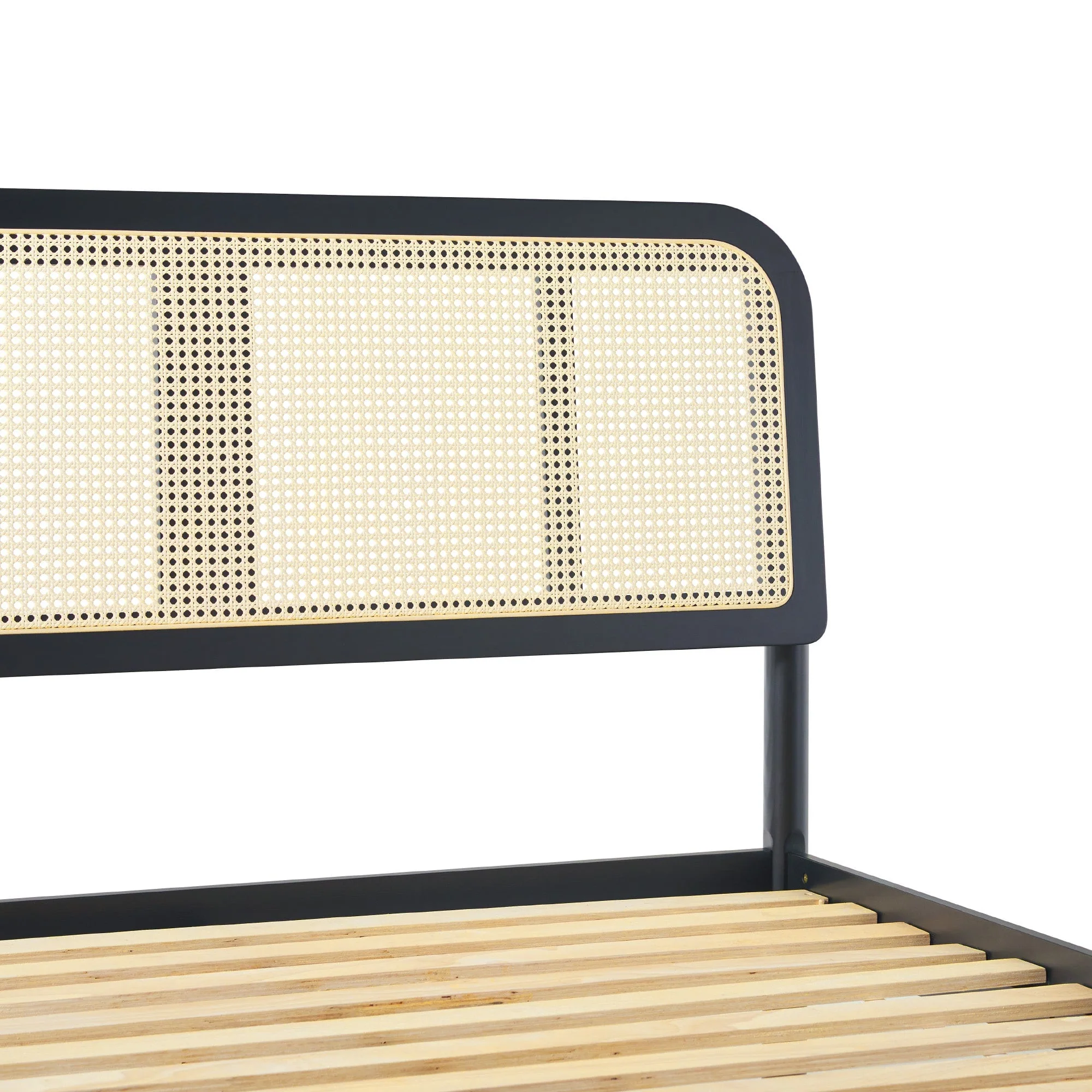 Neru Boho Curved Rattan-Headboard Bed Collection (Queen or King) - Image 9