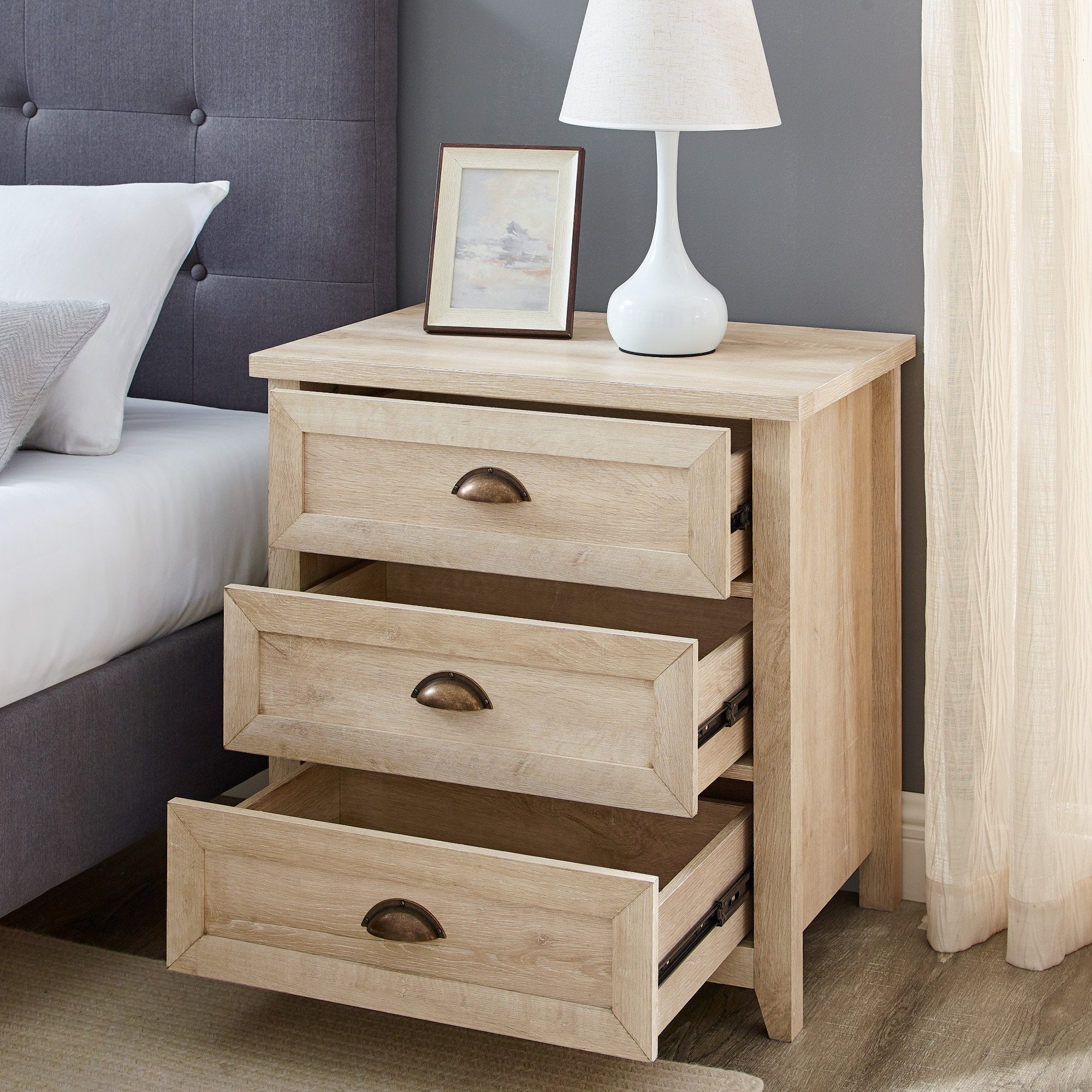 Odette Transitional Farmhouse Nightstand - Image 3