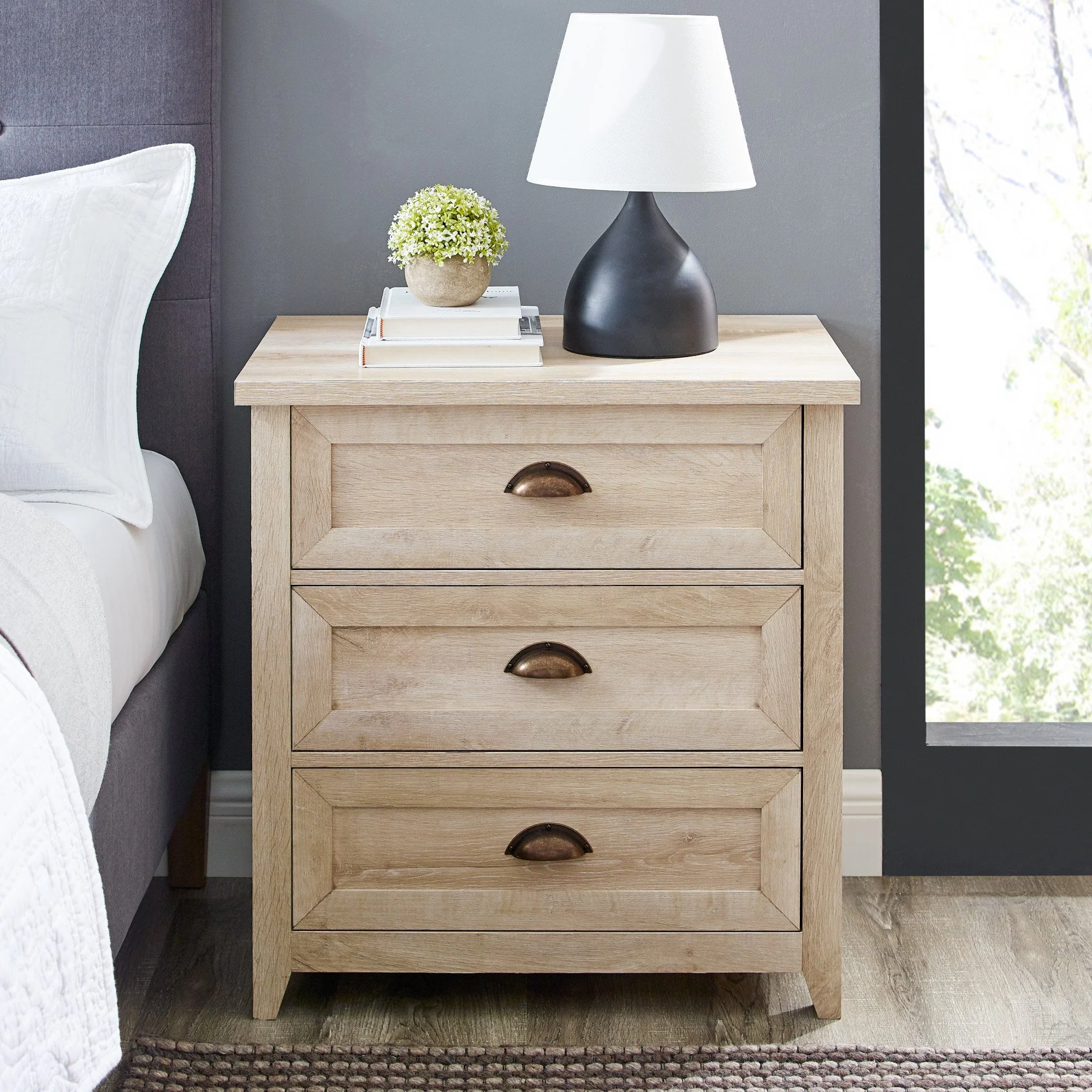 Odette Transitional Farmhouse Nightstand - Image 7